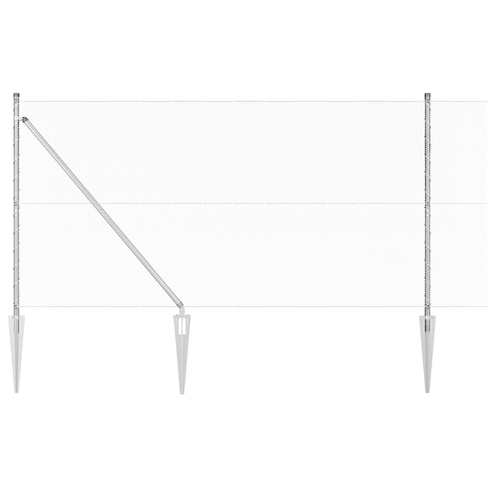 Hexagon Fence 1.2x10 m Galvanised Steel - Image 6