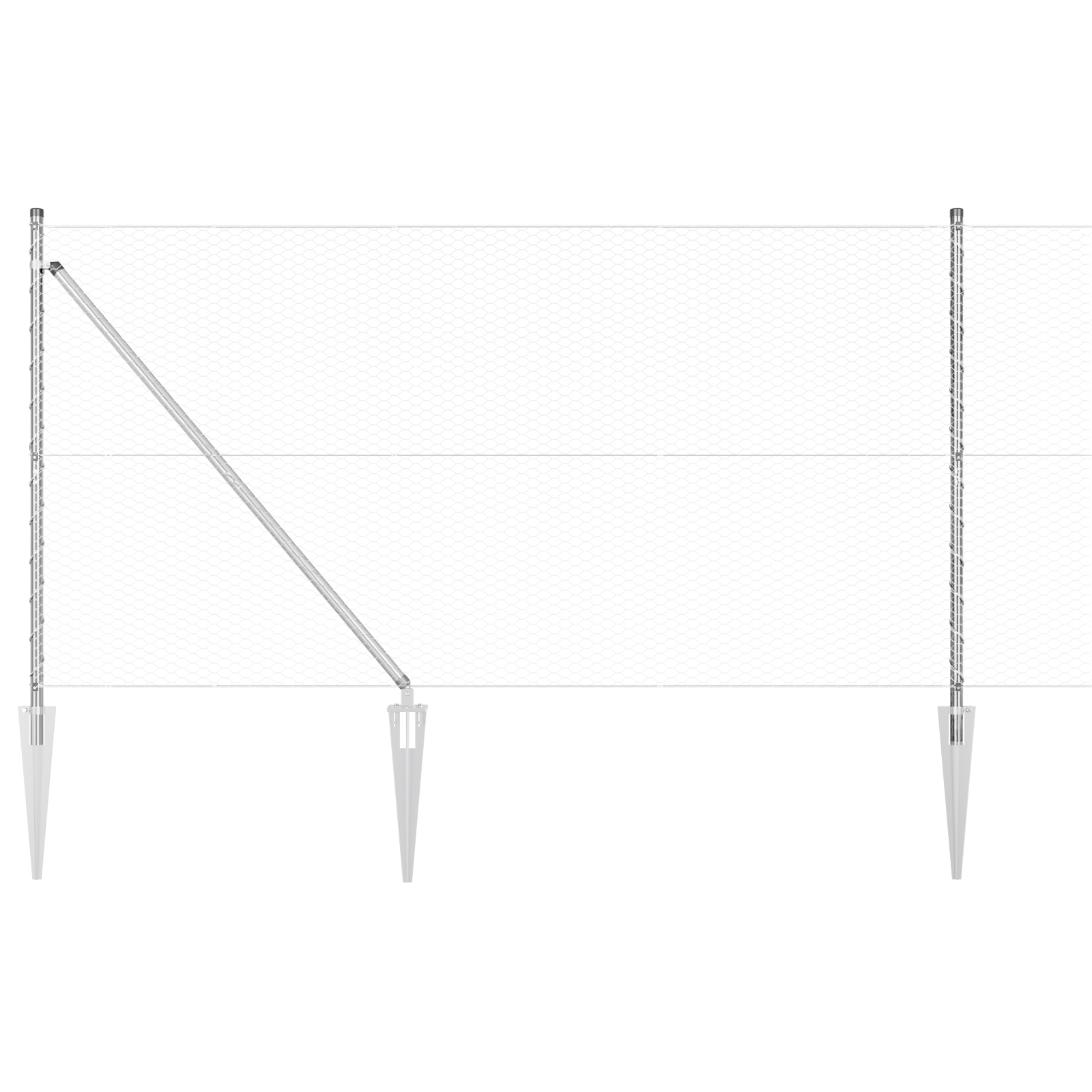 Hexagon Fence 1.2x10 m Galvanised Steel - Image 6