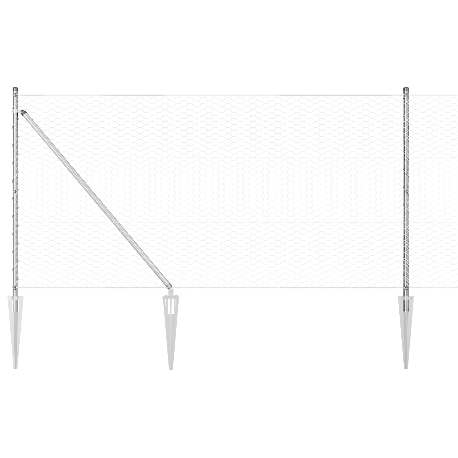 Hexagon Fence 1.2x10 m Galvanised Steel - Image 6
