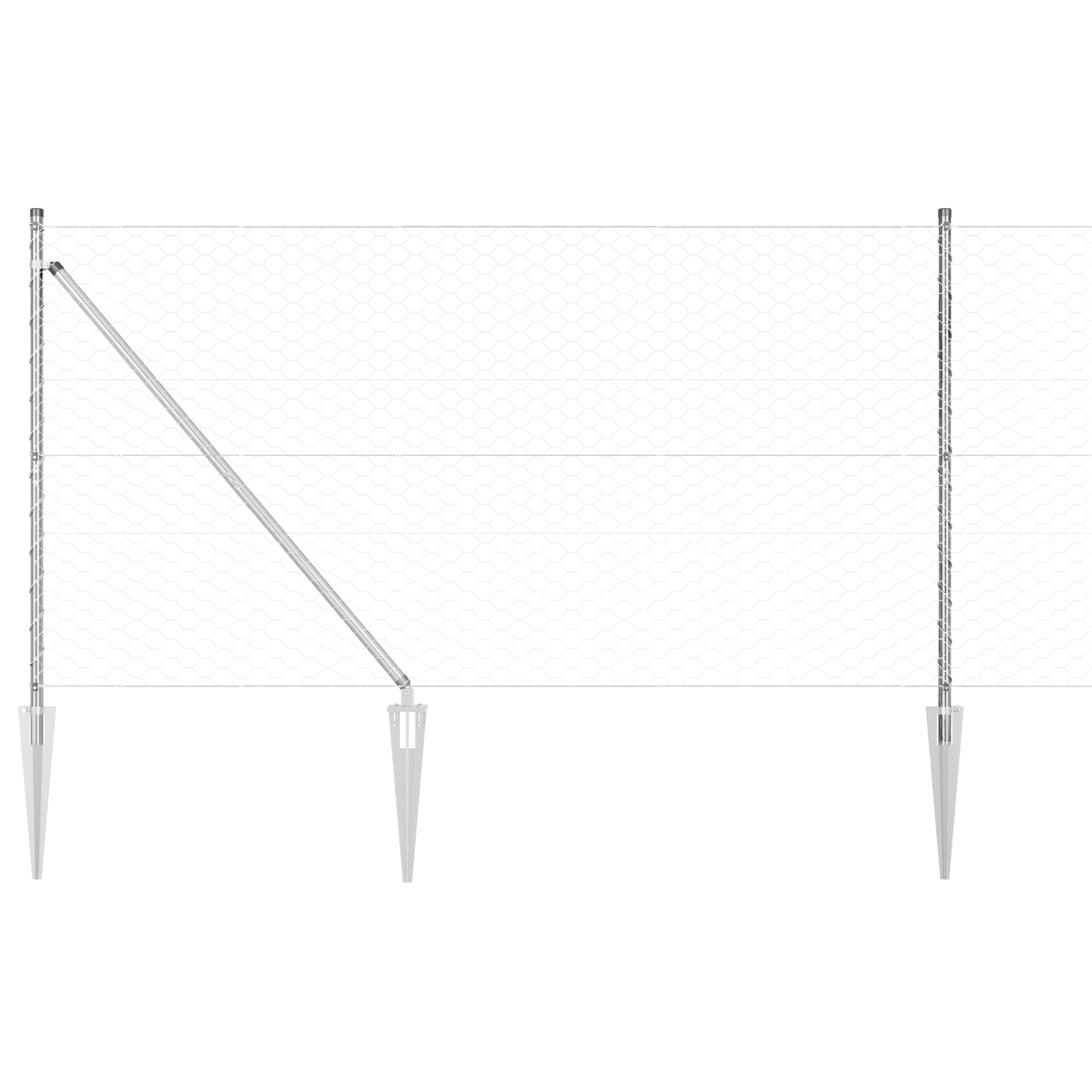 Hexagon Fence 1,2x10 m Galvanised Steel - Image 6