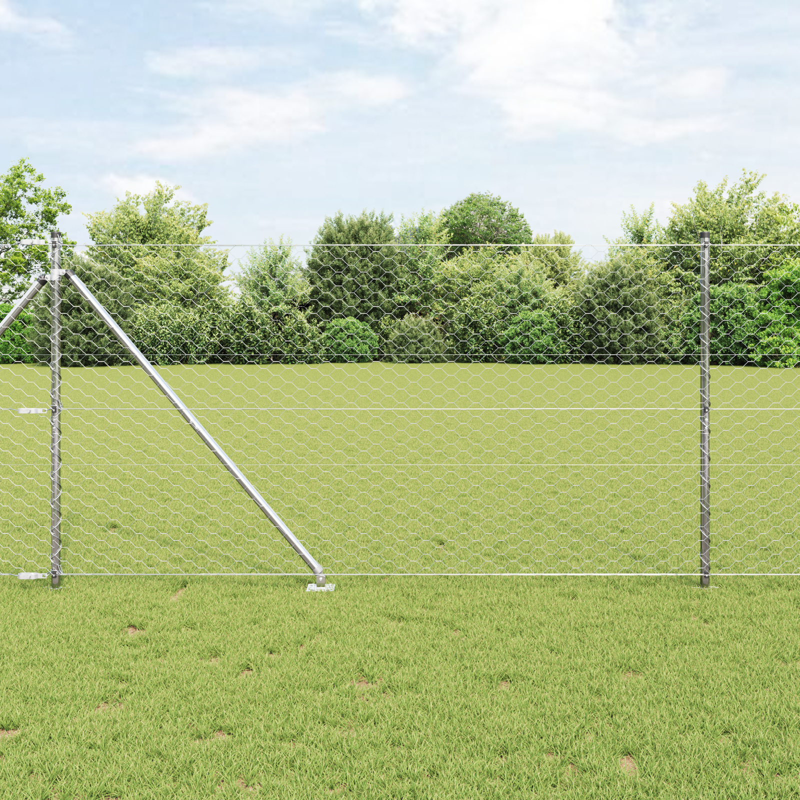 Hexagon Fence 1,2x10 m Galvanised Steel