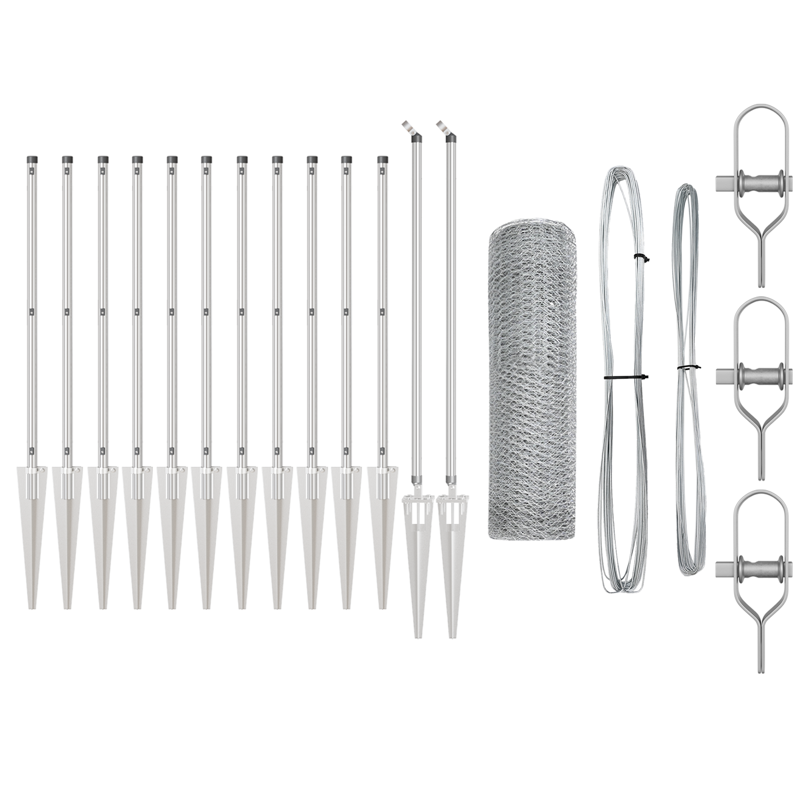 Fencing Set Set of 2 Galvanised Steel 25 x 0.5 m - Image 2