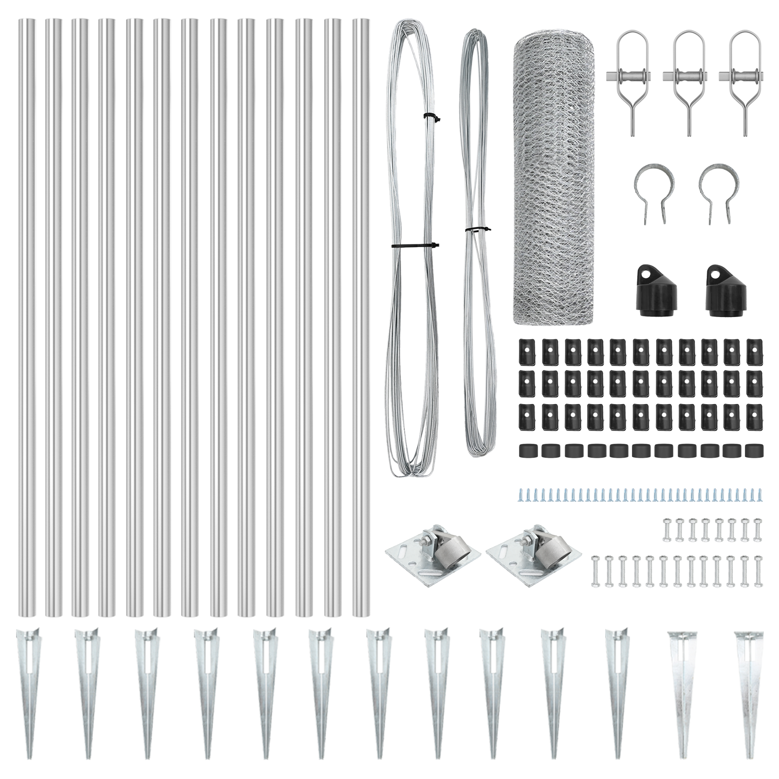 Fencing Set Set of 2 Galvanised Steel 25 x 0.5 m - Image 5