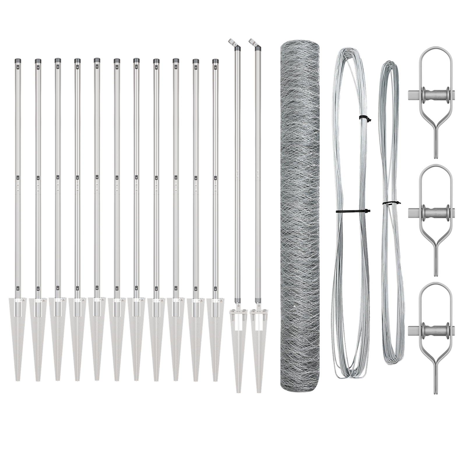 Fencing Set Set of 2 Galvanised steel 25 x 1.2 m Durable - Image 2