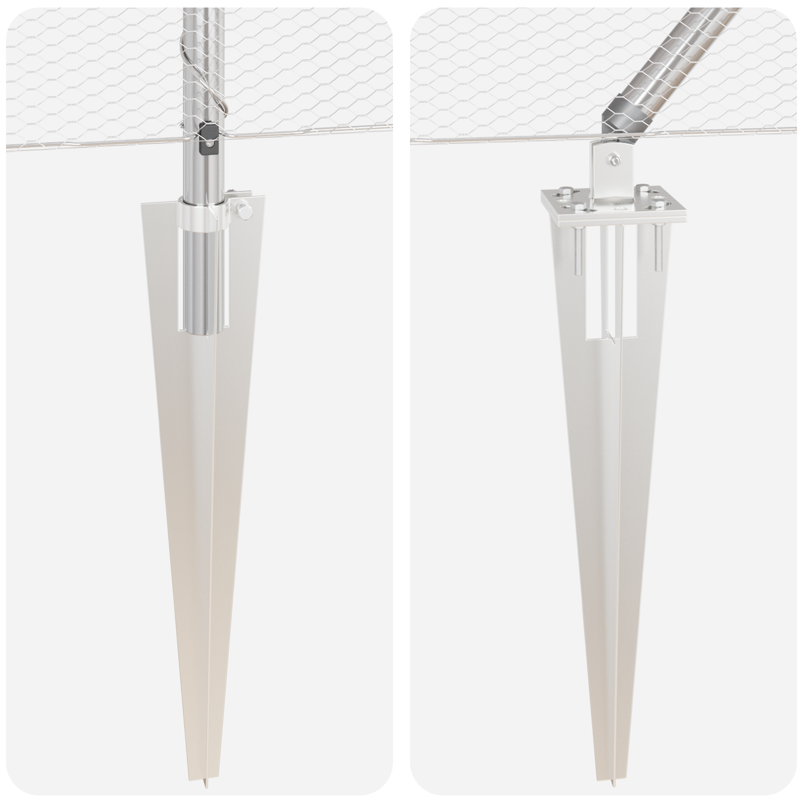 Fencing Set Set of 2 Galvanised steel 25 x 1.5 m Durable - Image 8