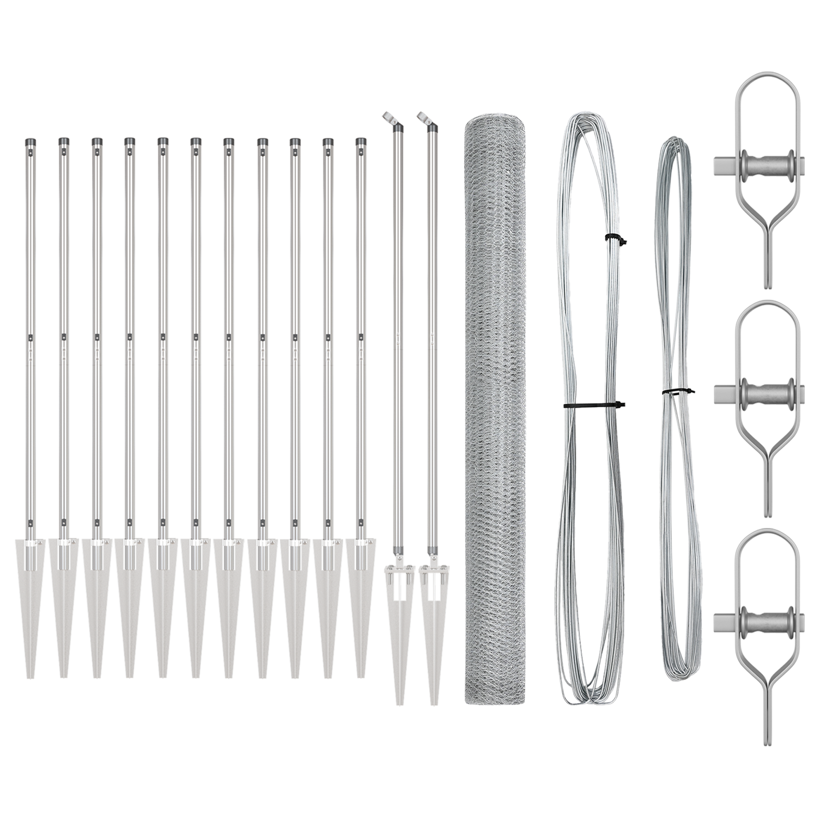 Fencing Set Set of 2 Galvanised steel 25 x 1.5 m Durable - Image 2