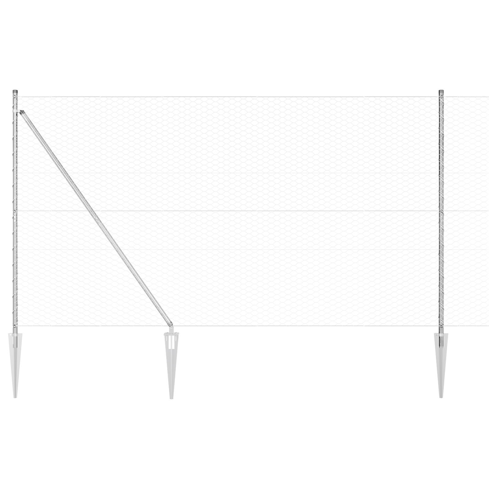 Hexagon Fence 1.6x25 m Galvanised Steel - Image 6