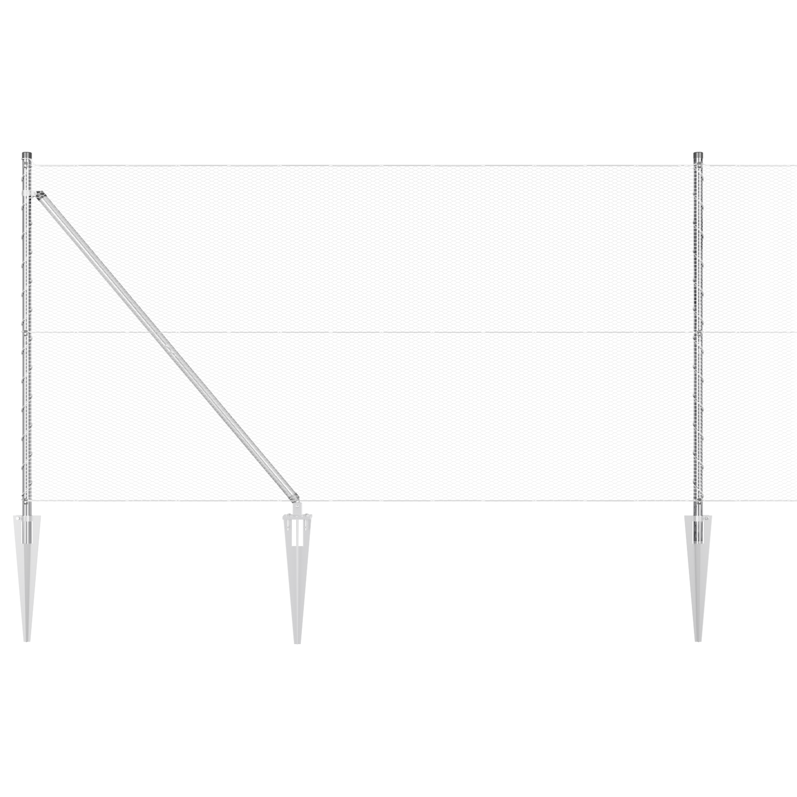 Hexagon Fence 1x50 m Galvanised Steel - Image 6