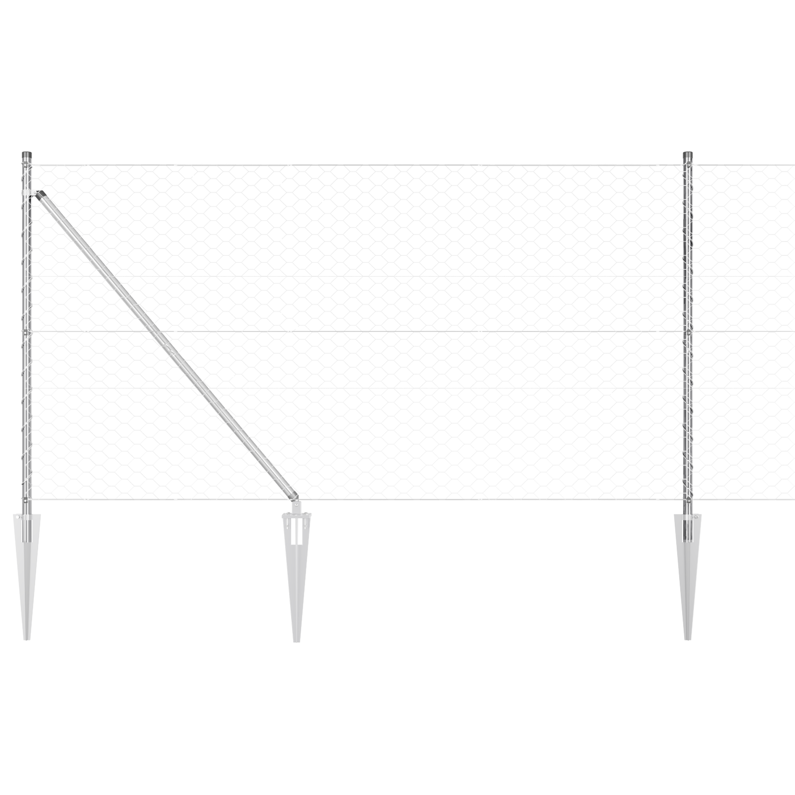 Hexagon Fence 1x50 m Galvanised Steel - Image 6