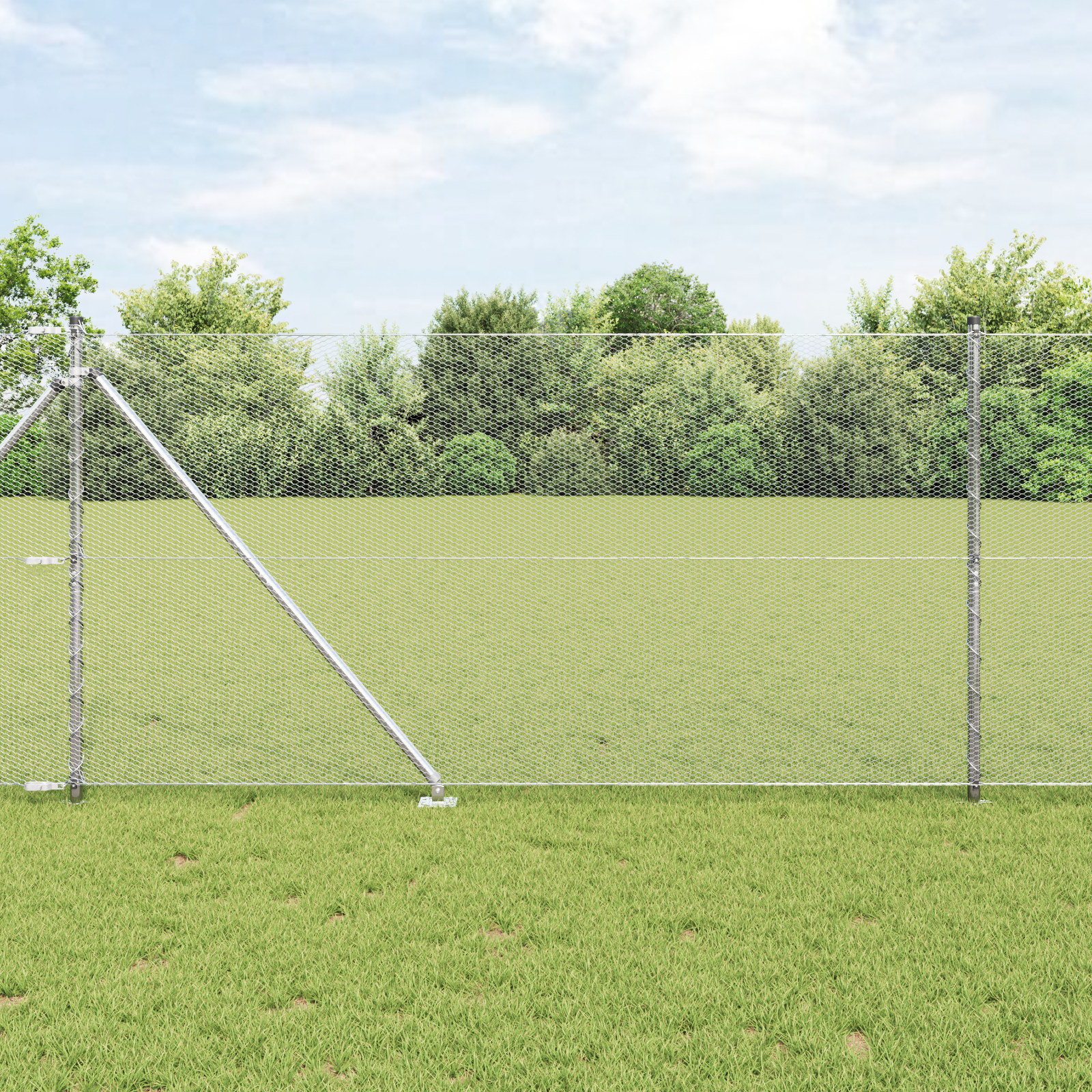 Thumbnail - vidaXL Sechseck-Zaun 1,2x50 m Verzinkter Stahl