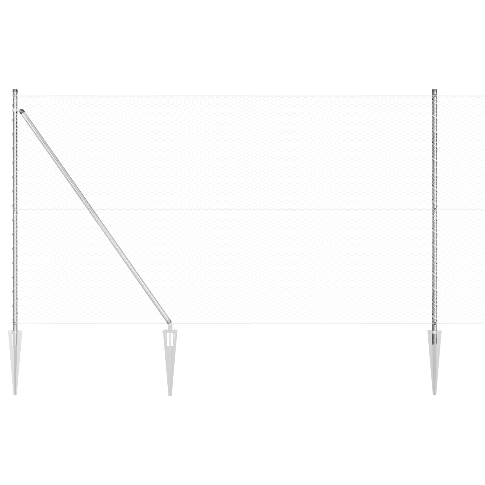 Hexagon Fence 1.5x50 m Galvanised Steel - Image 6