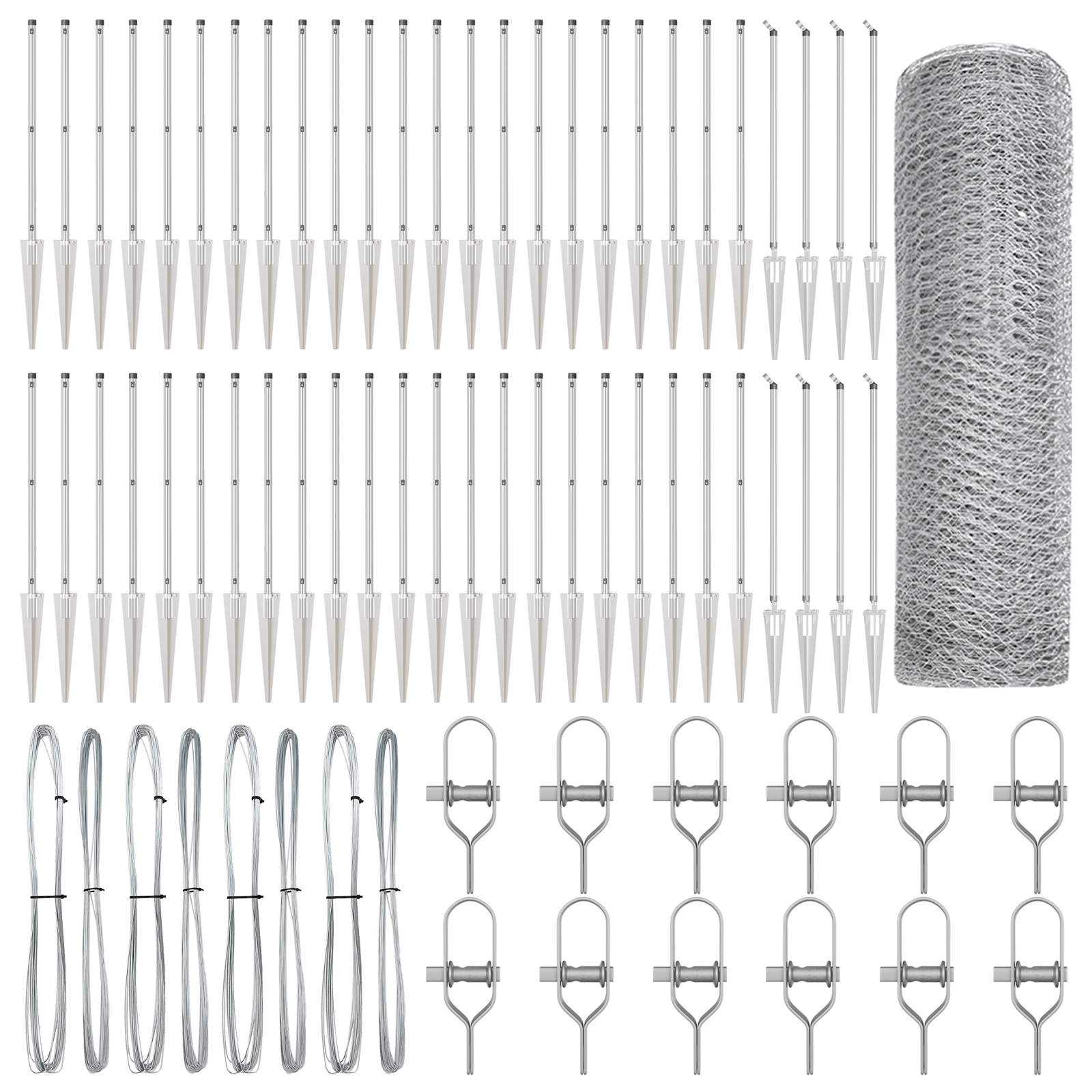 Hexagon Fence 1x100 m Galvanised Steel - Image 2