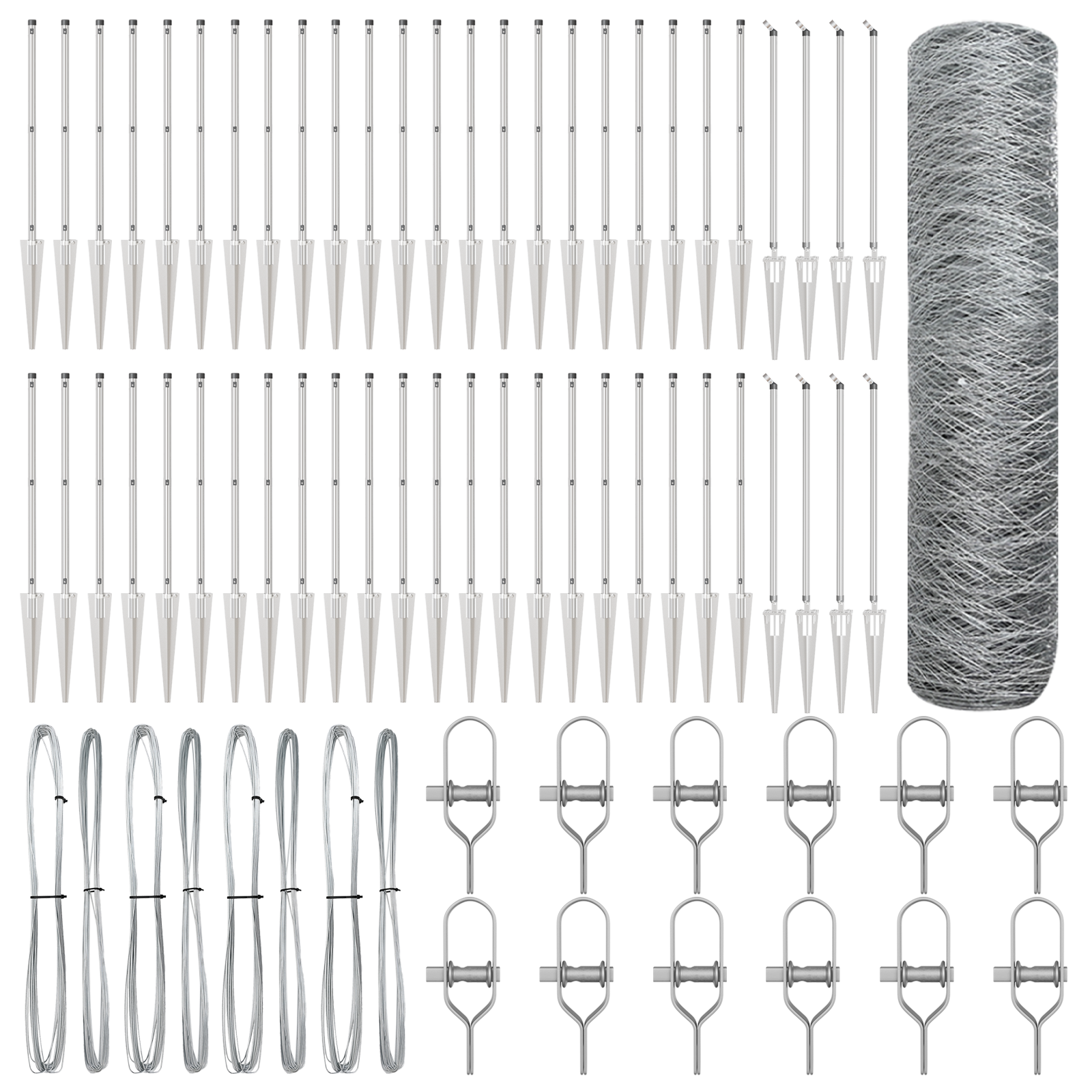 Hexagon Fence 1x100 m Galvanised Steel - Image 2