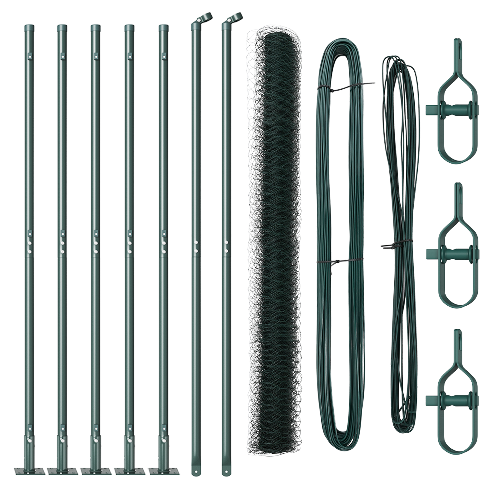 Hexagon Fence Green 1,5x10 m Steel - Image 2