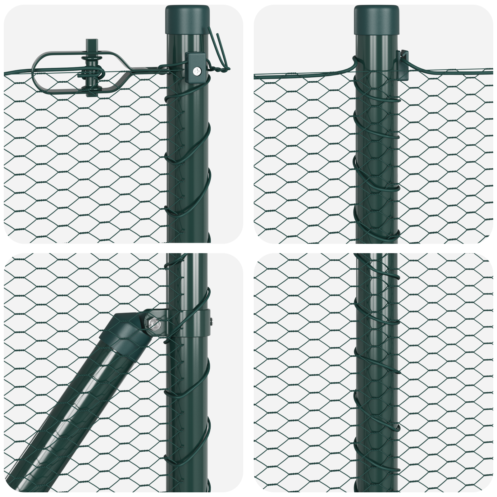 Hexagon Fence Green 0.4x25 m Steel - Image 7