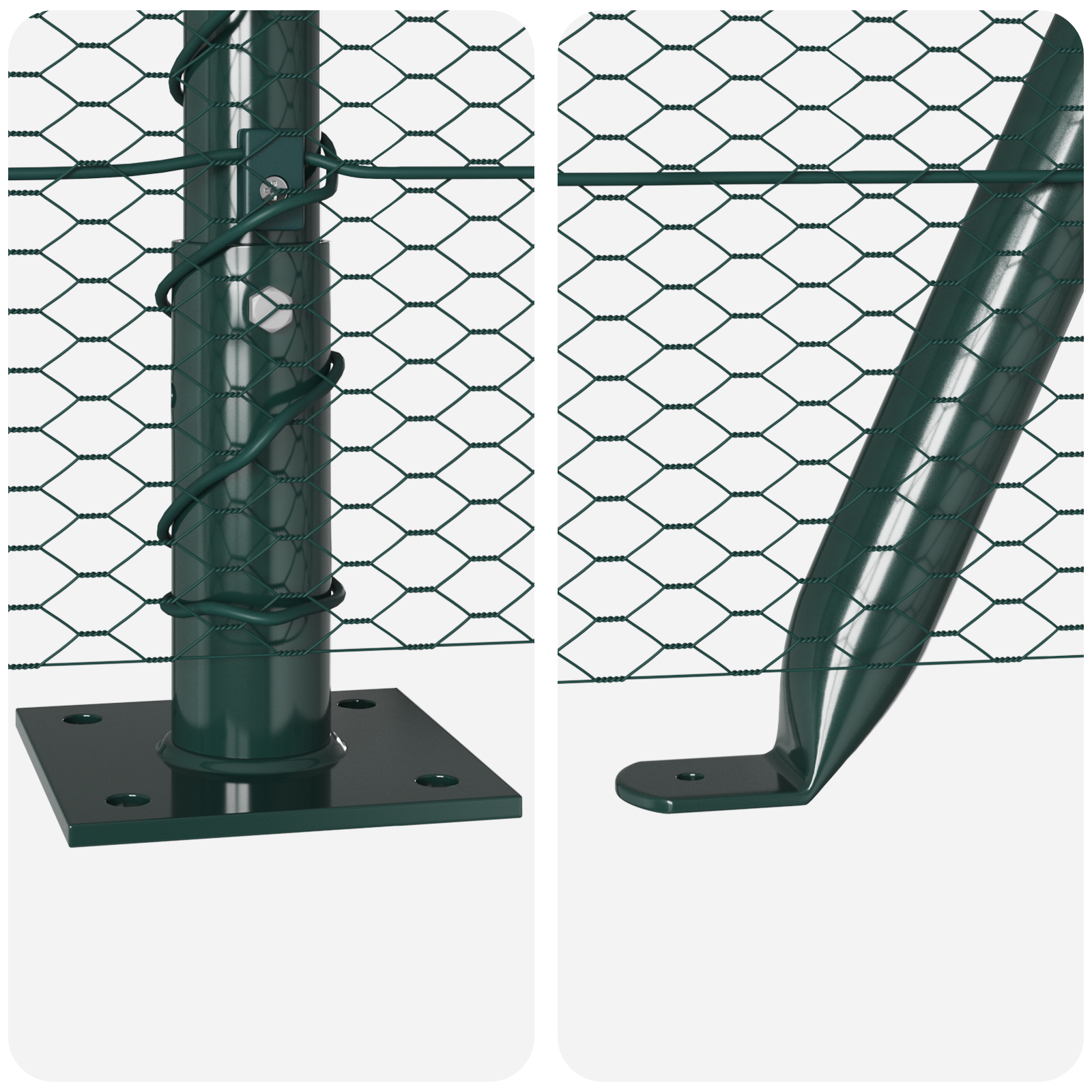 Hexagon Fence Green 0.4x25 m Steel - Image 8