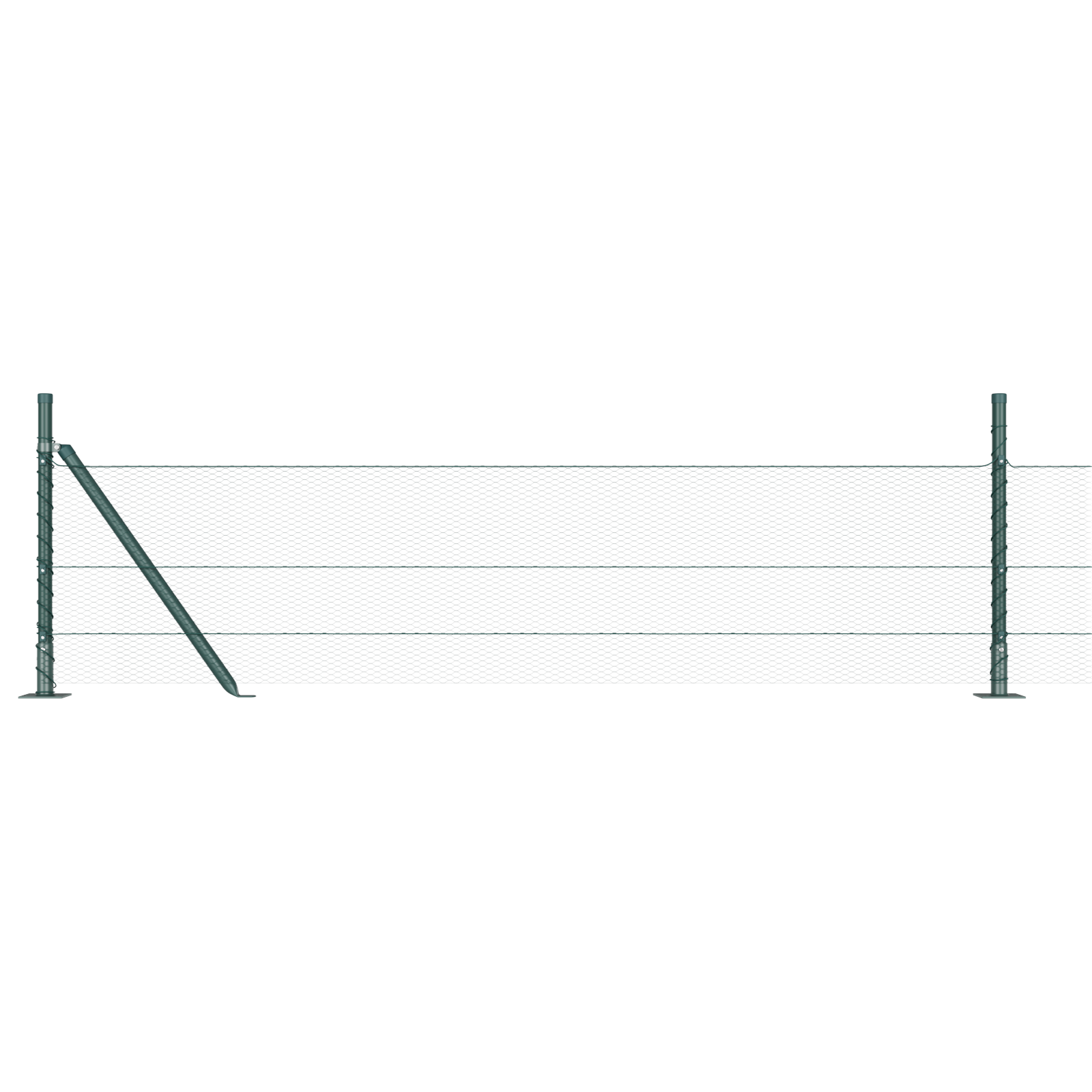 Hexagon Fence Green 0.4x25 m Steel - Image 6