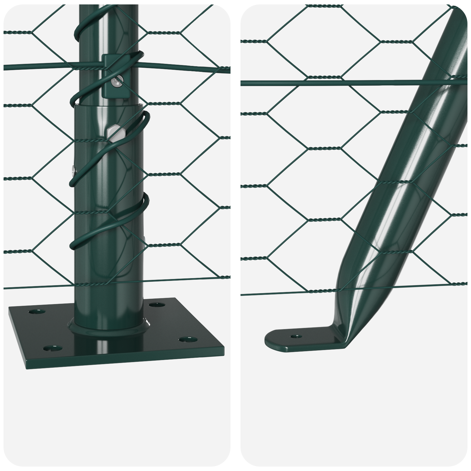 Hexagon Fence Green 0.4x25 m Steel - Image 8