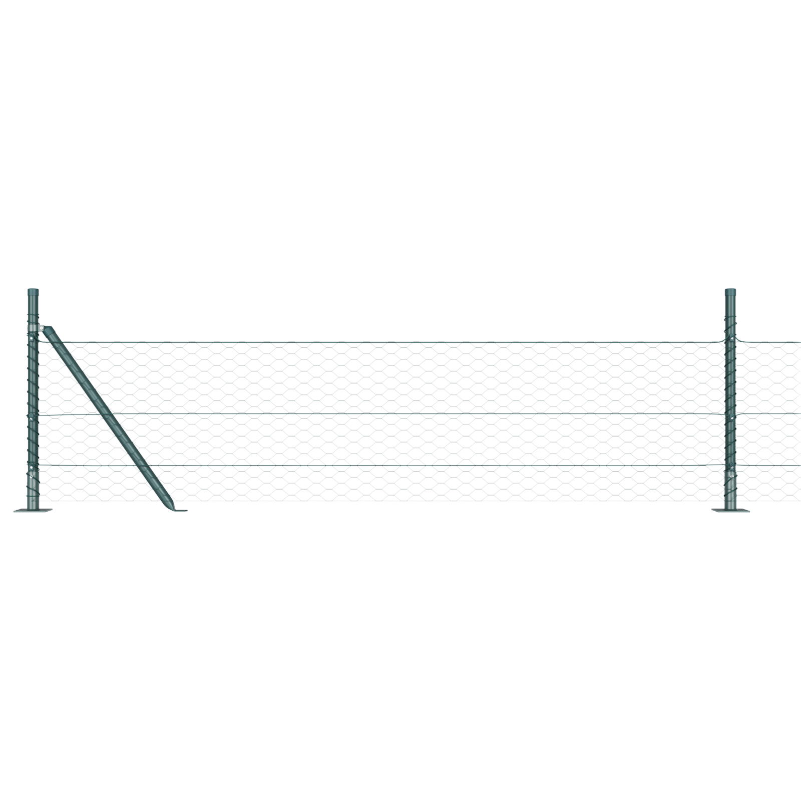 Hexagon Fence Green 0.4x25 m Steel - Image 6