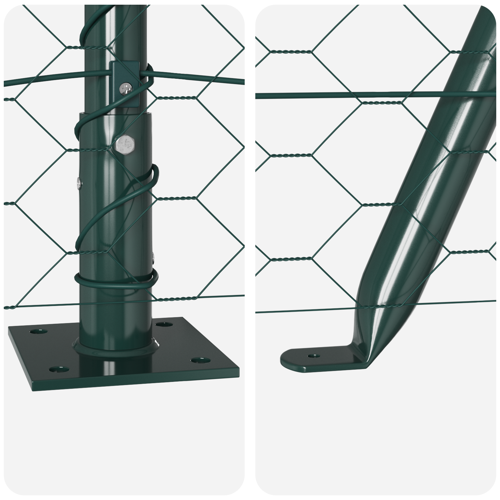 Hexagon Fence Green 0.4x25 m Steel - Image 8