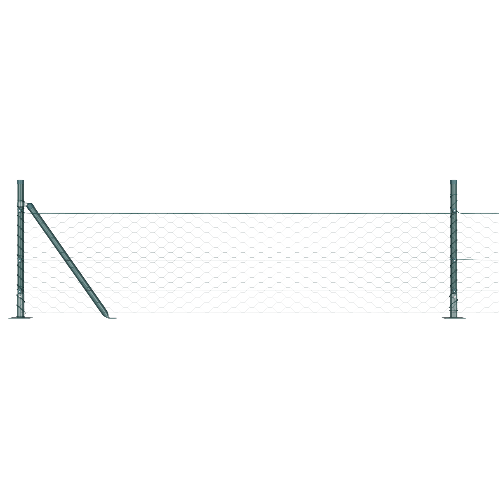 Hexagon Fence Green 0.4x25 m Steel - Image 6
