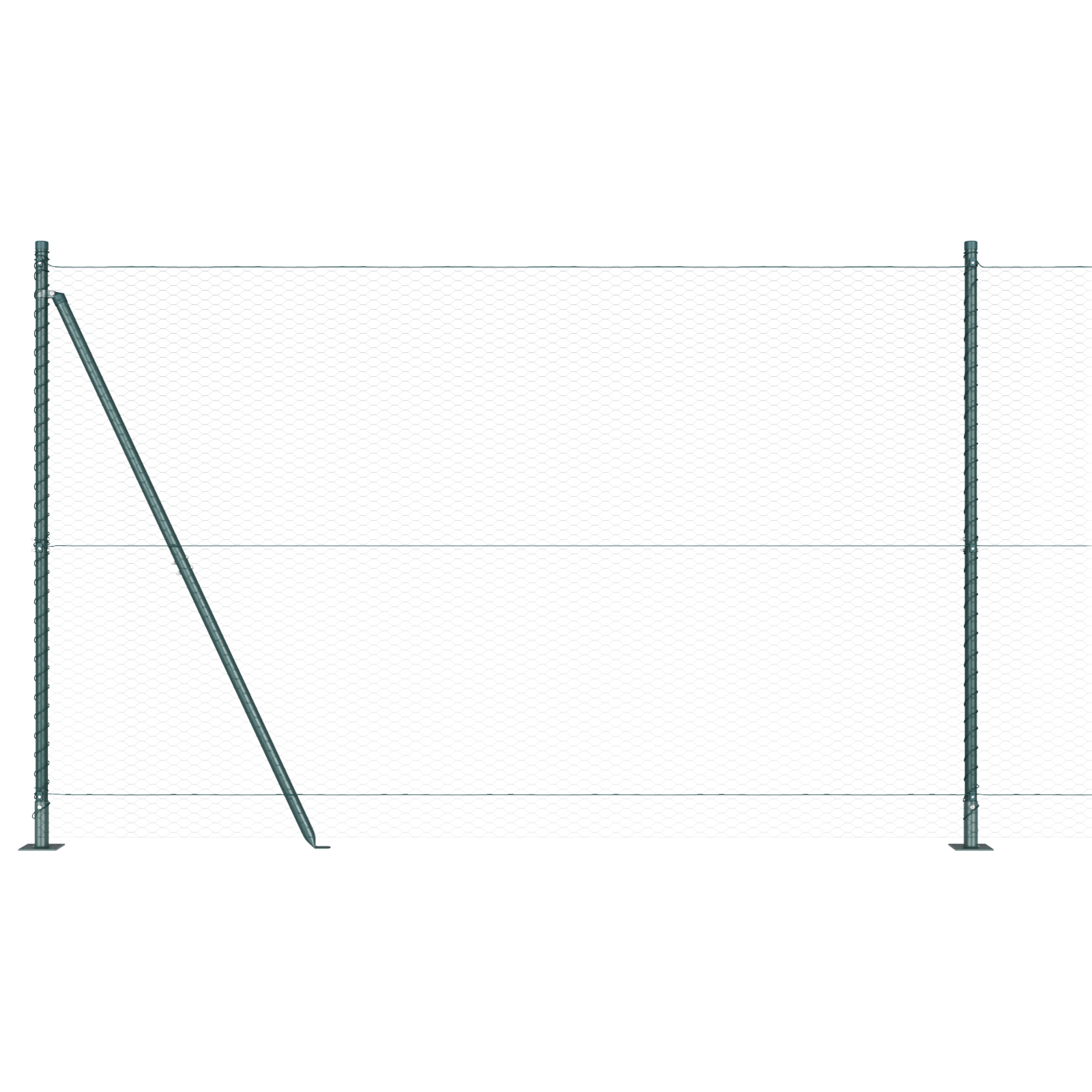 Hexagon Fence Green 1.6x25 m Steel - Image 6