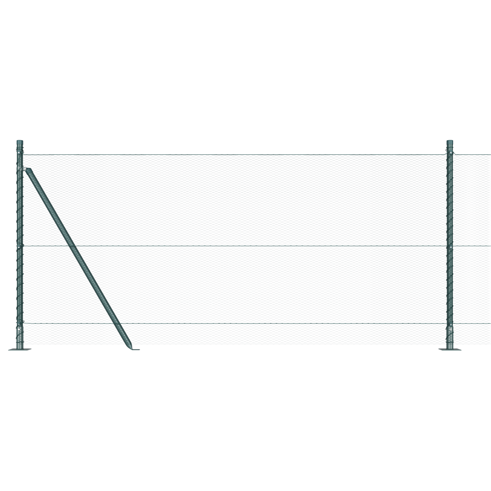 Hexagon Fence Green 1x50 m Steel - Image 6