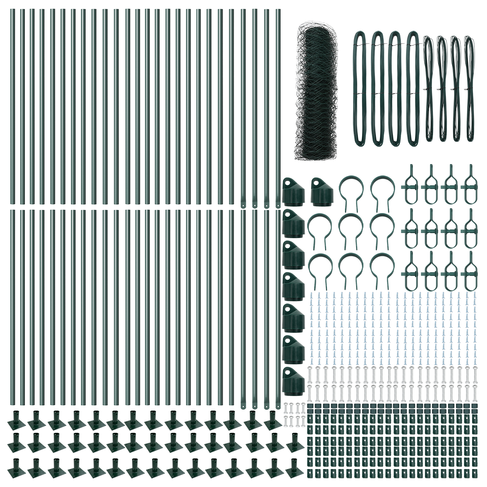 Hexagon Fence Green 1x100 m Steel - Image 4