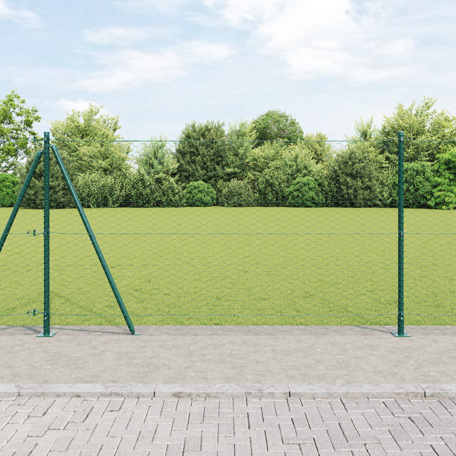 Hexagon Fence Green 1,2x100 m Steel