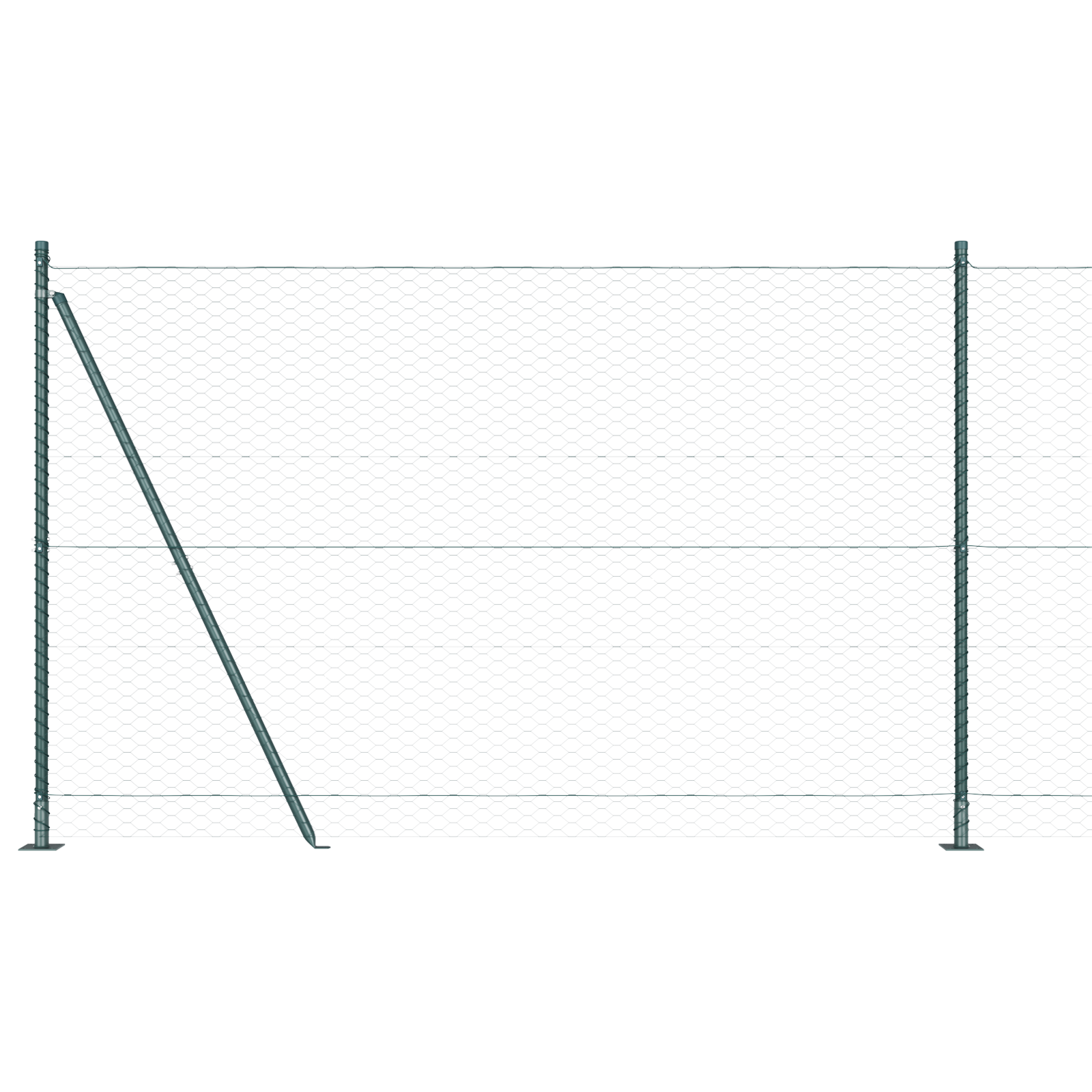 Hexagon Fence Green 1.4x100 m Steel - Image 6