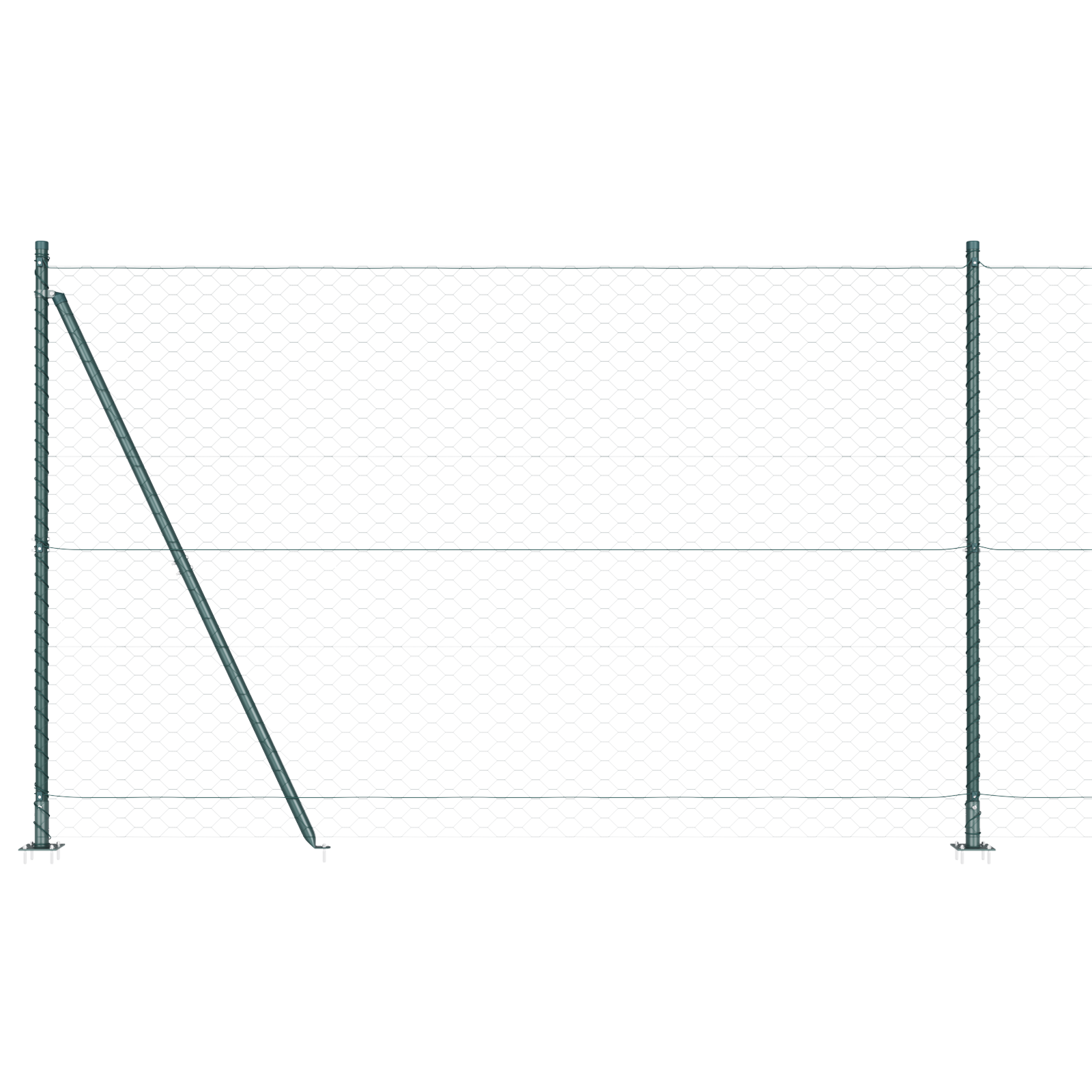Hexagon Fence Green 1.4x100 m Steel - Image 6