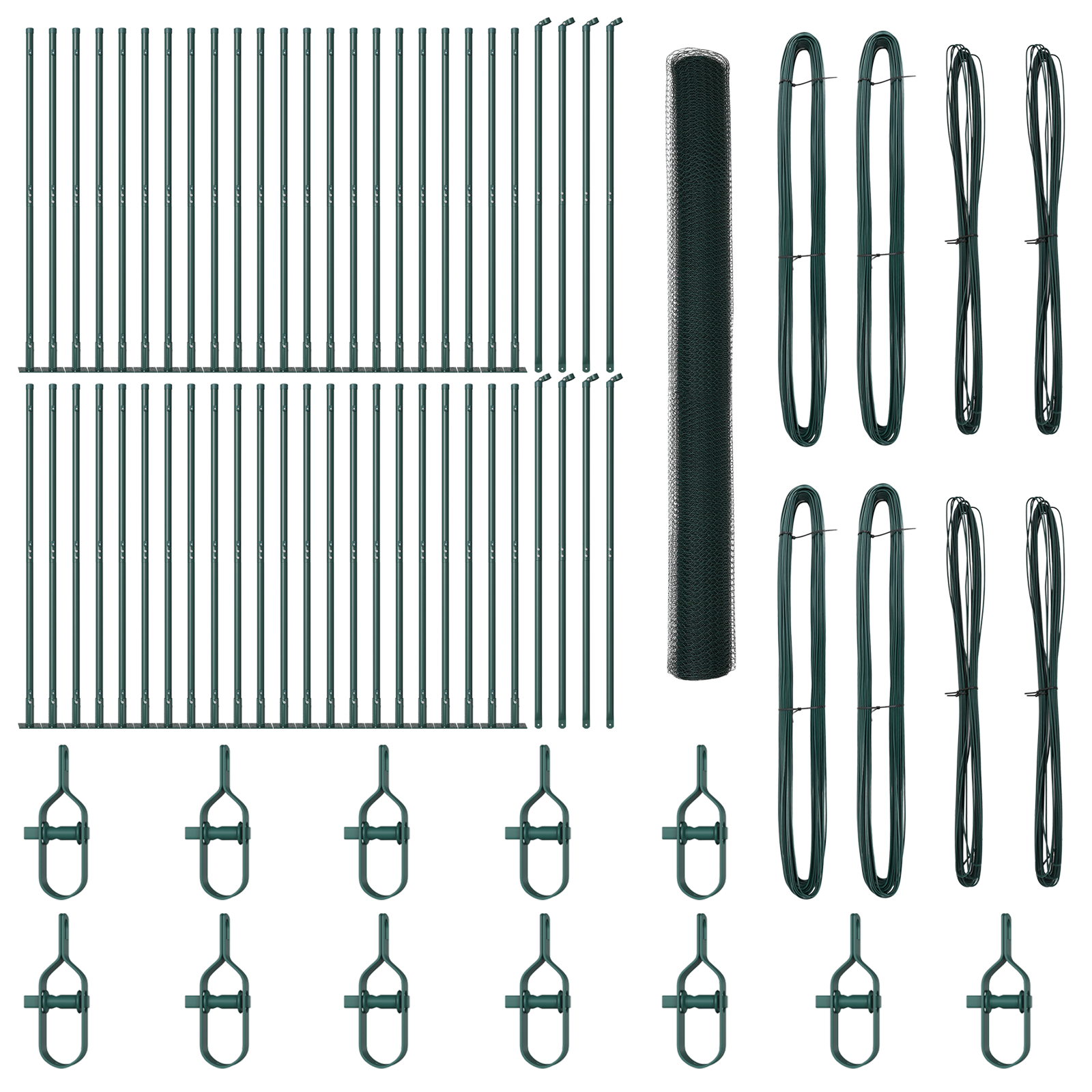 Hexagon Fence Green 1.5x100 m Steel - Image 2