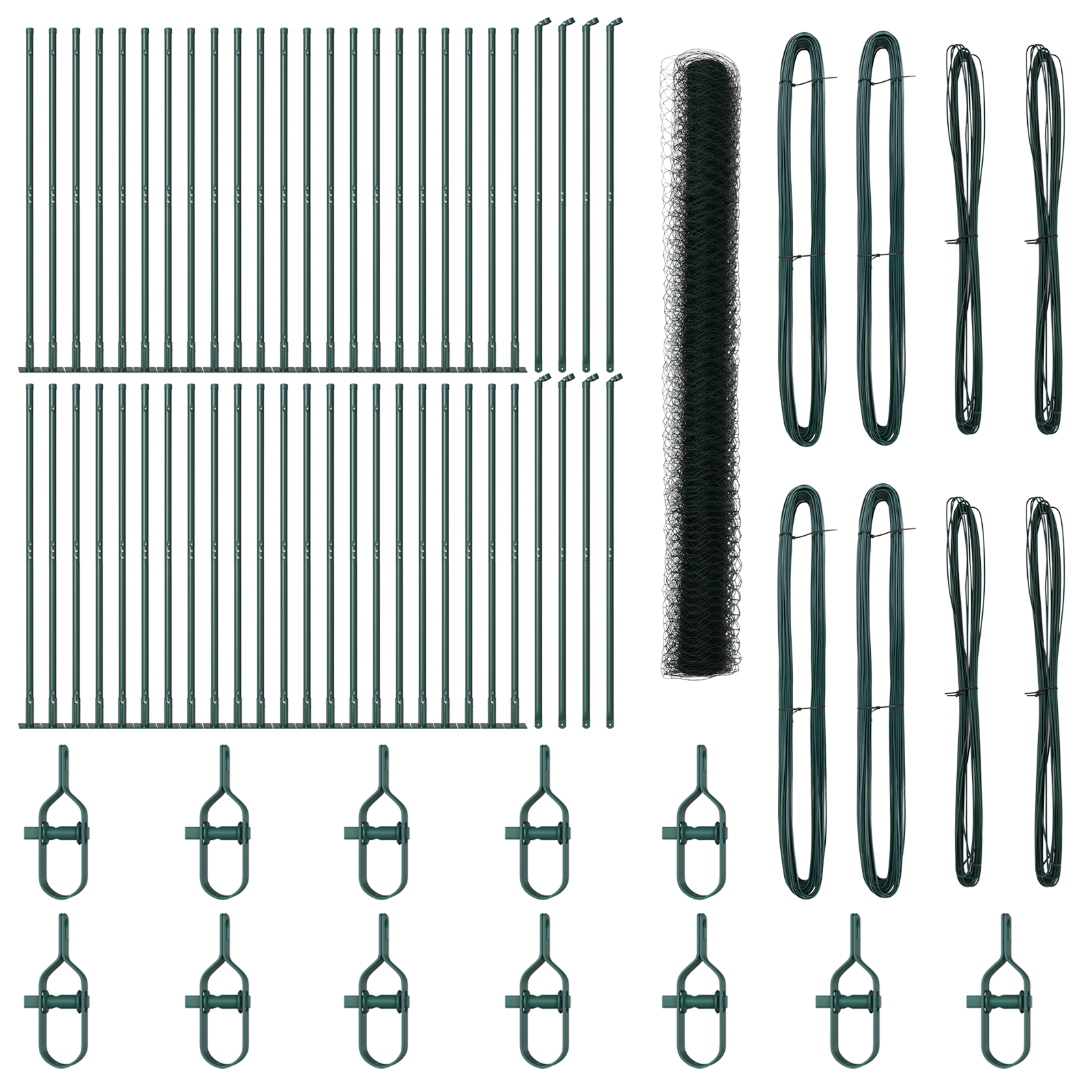 Hexagon Fence Green 1.5x100 m Steel - Image 2