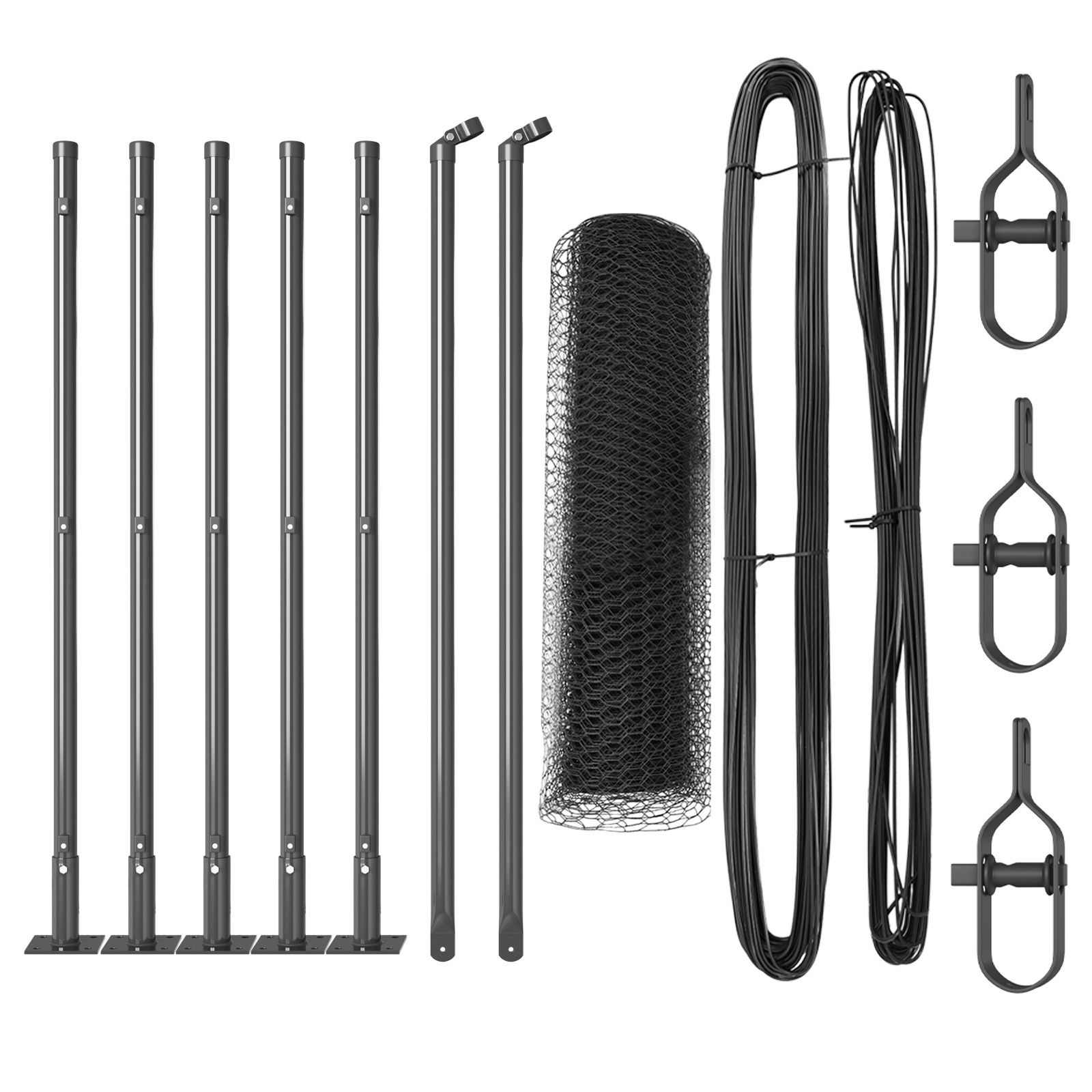 Hexagon Fence Grey 0.4x10 m Steel - Image 2