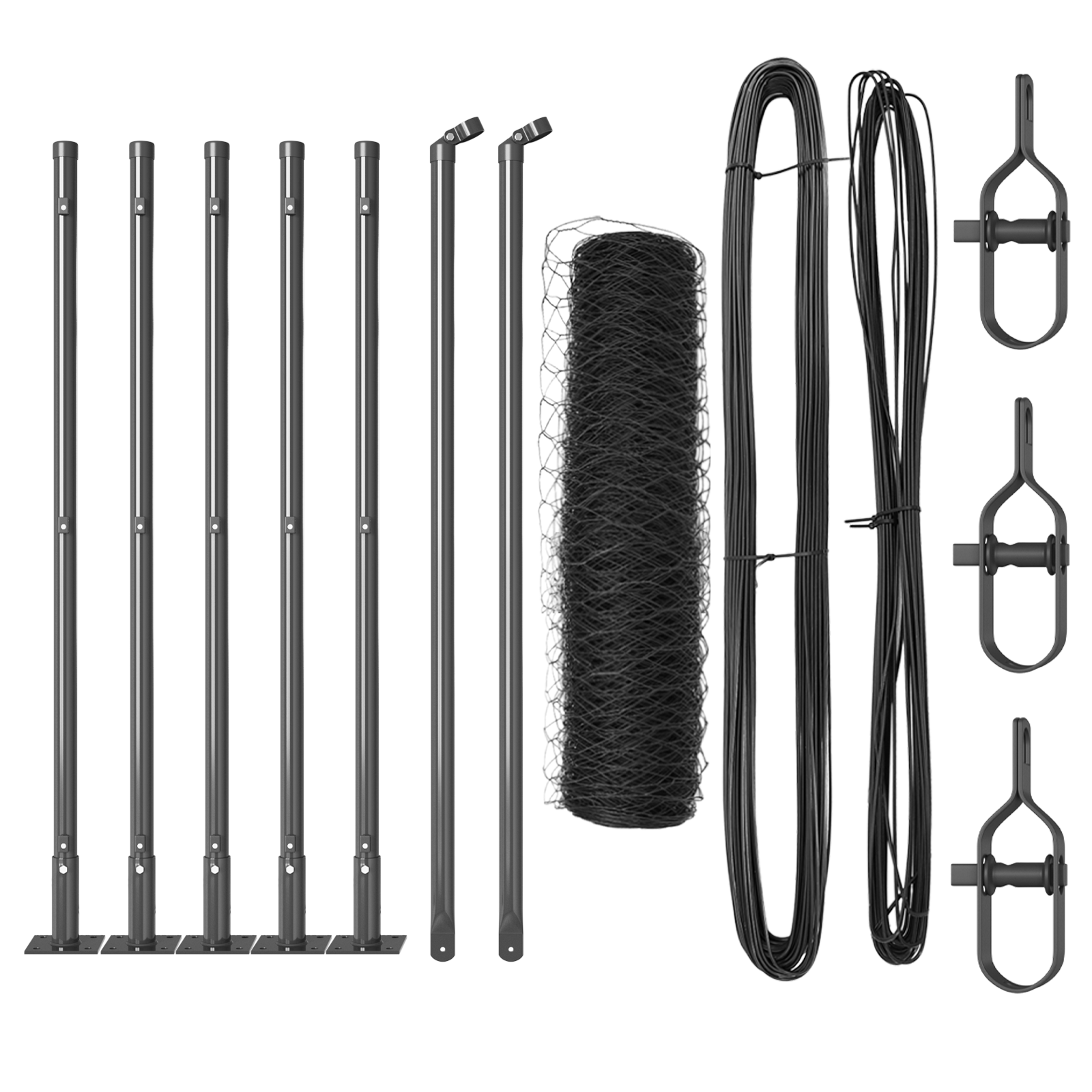 Hexagon Fence Grey 0.6x10 m Steel - Image 2