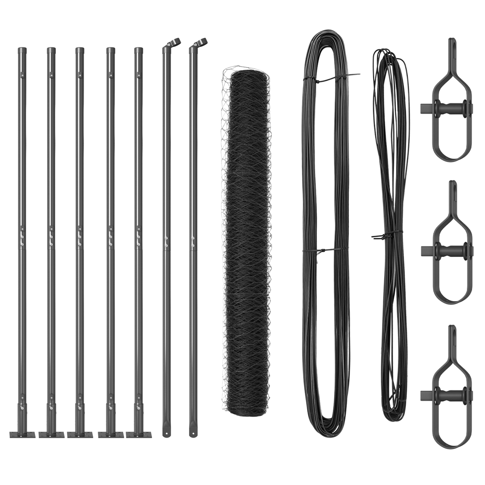 Hexagon Fence Grey 0.8x10 m Steel - Image 2