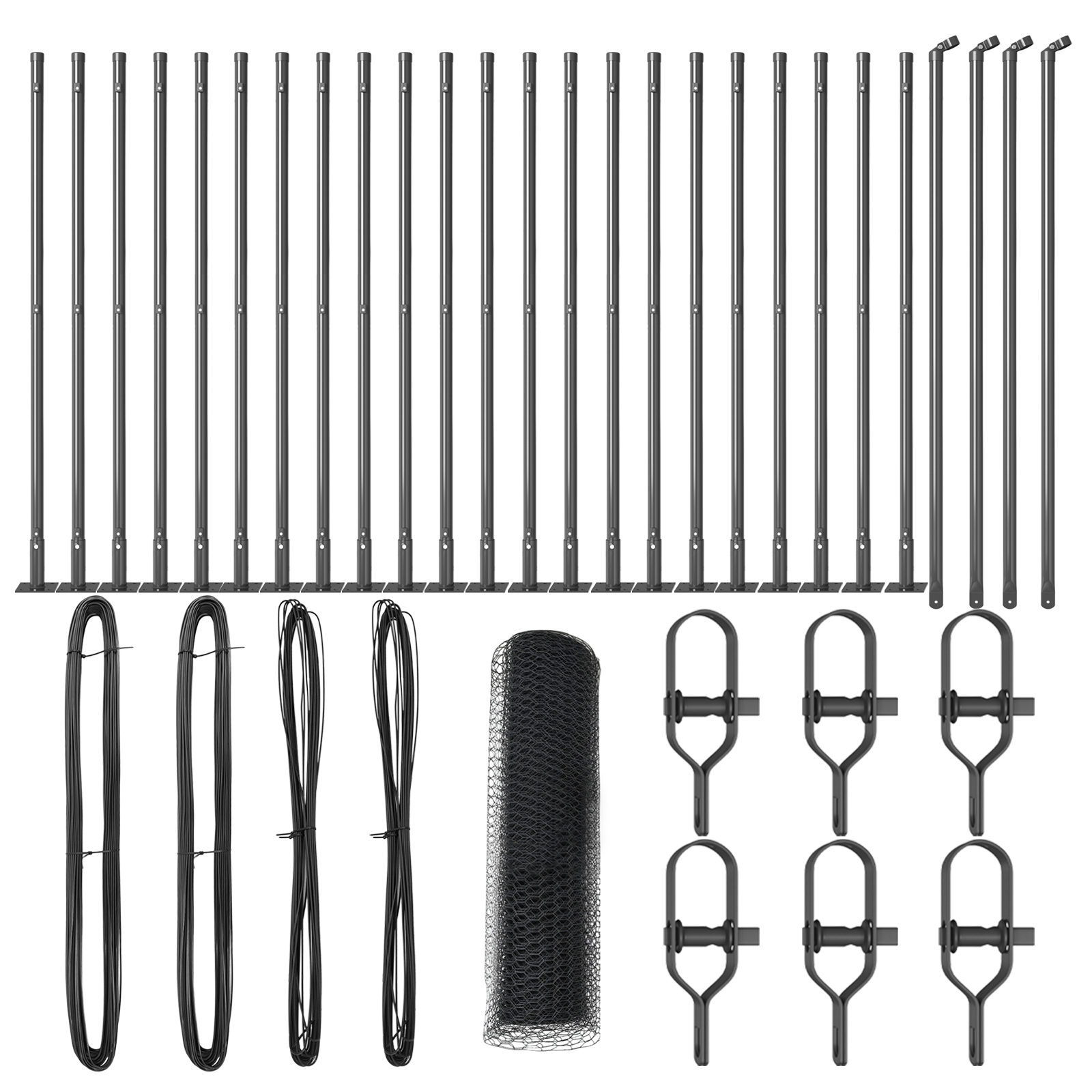 Hexagon Fence Grey 0.5x50 m Steel - Image 2