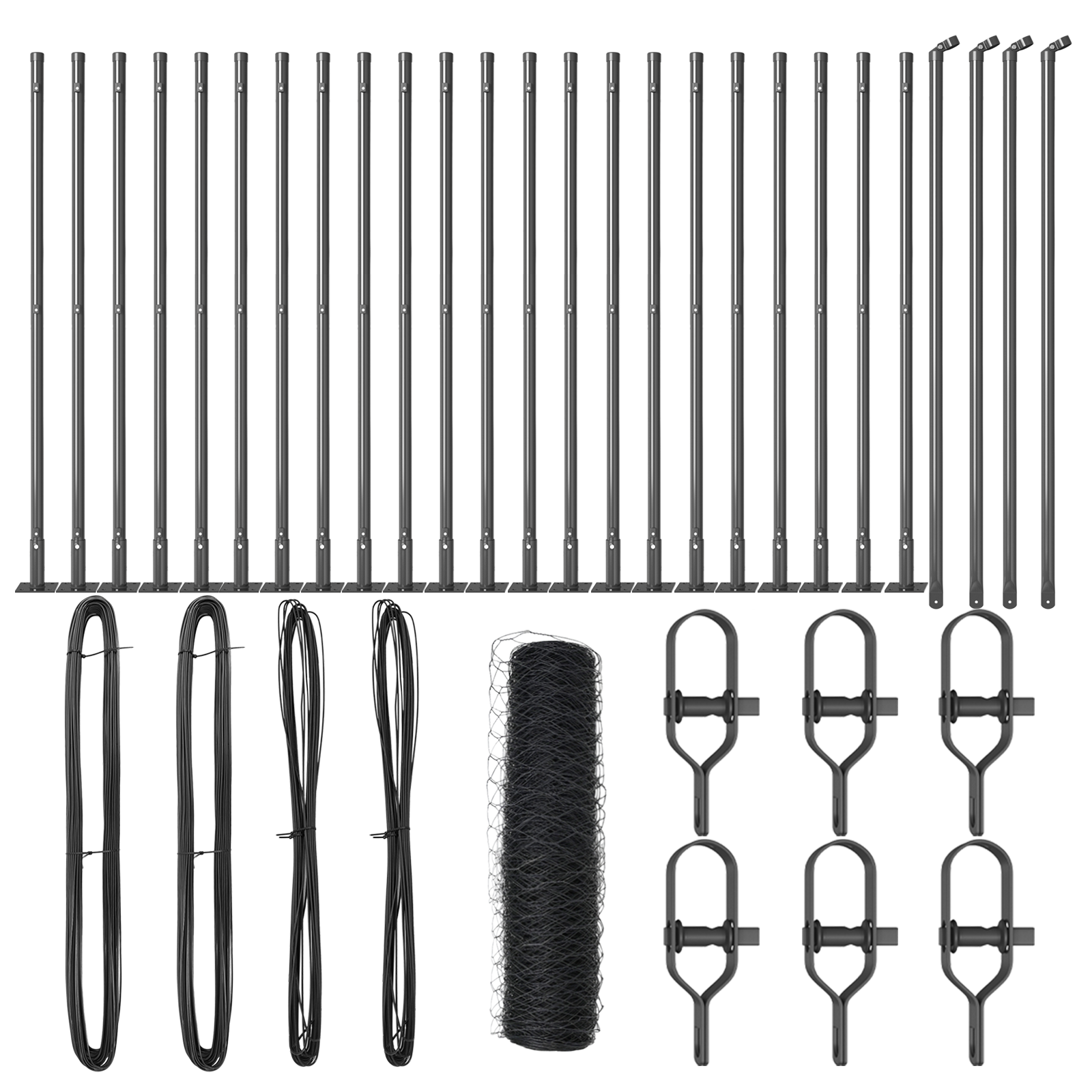 Hexagon Fence Grey 1x50 m Steel - Image 2