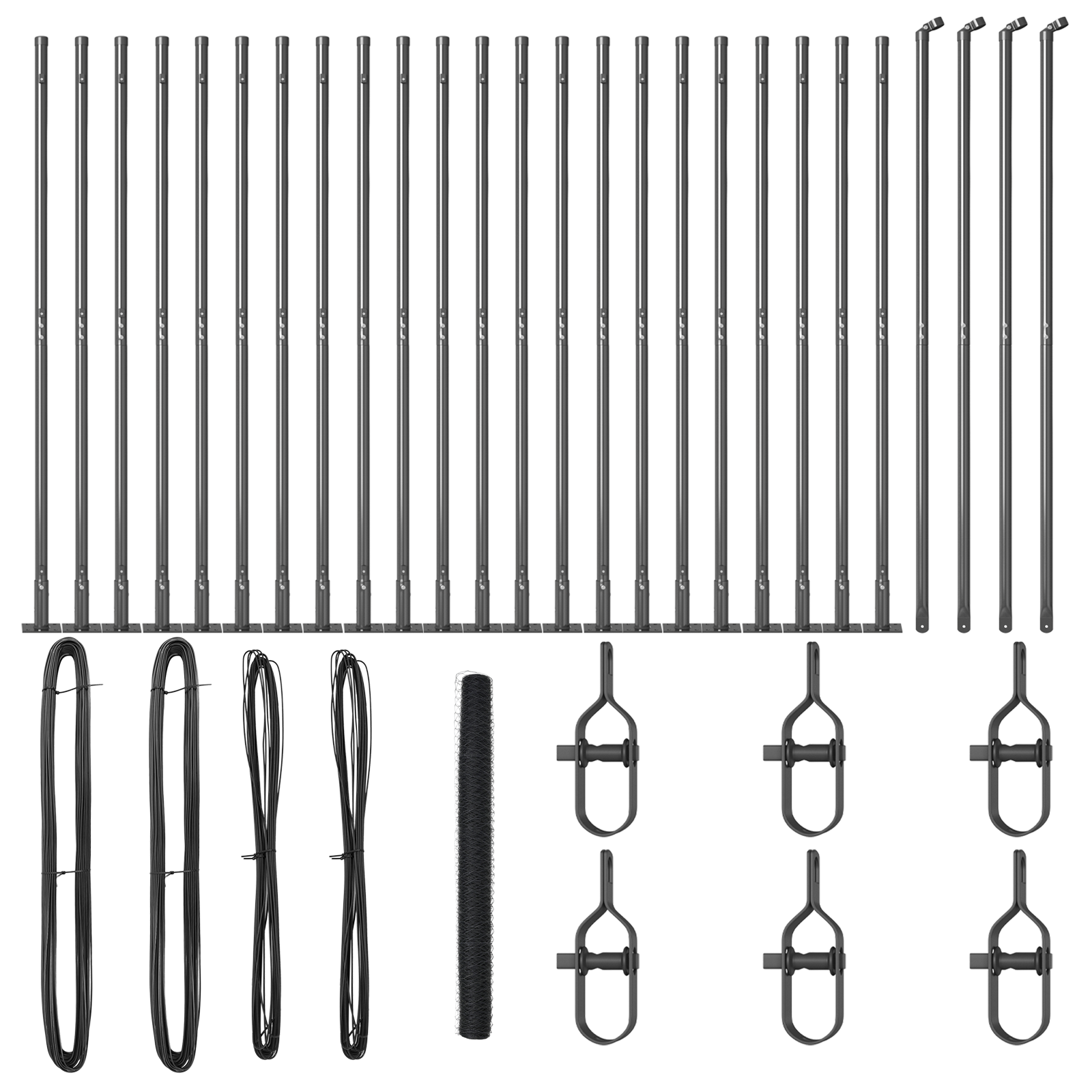 Hexagon Fence Grey 1,4x50 m Steel - Image 2