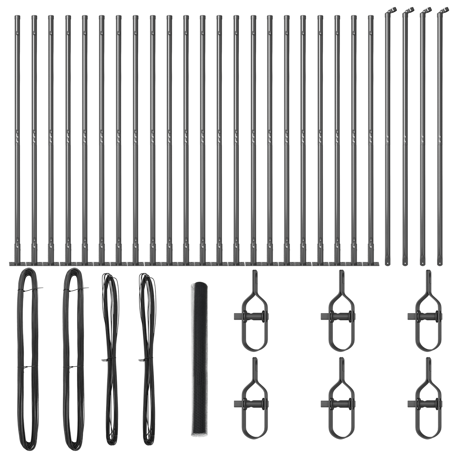 Hexagon Fence Grey 1.6x50 m Steel - Image 2