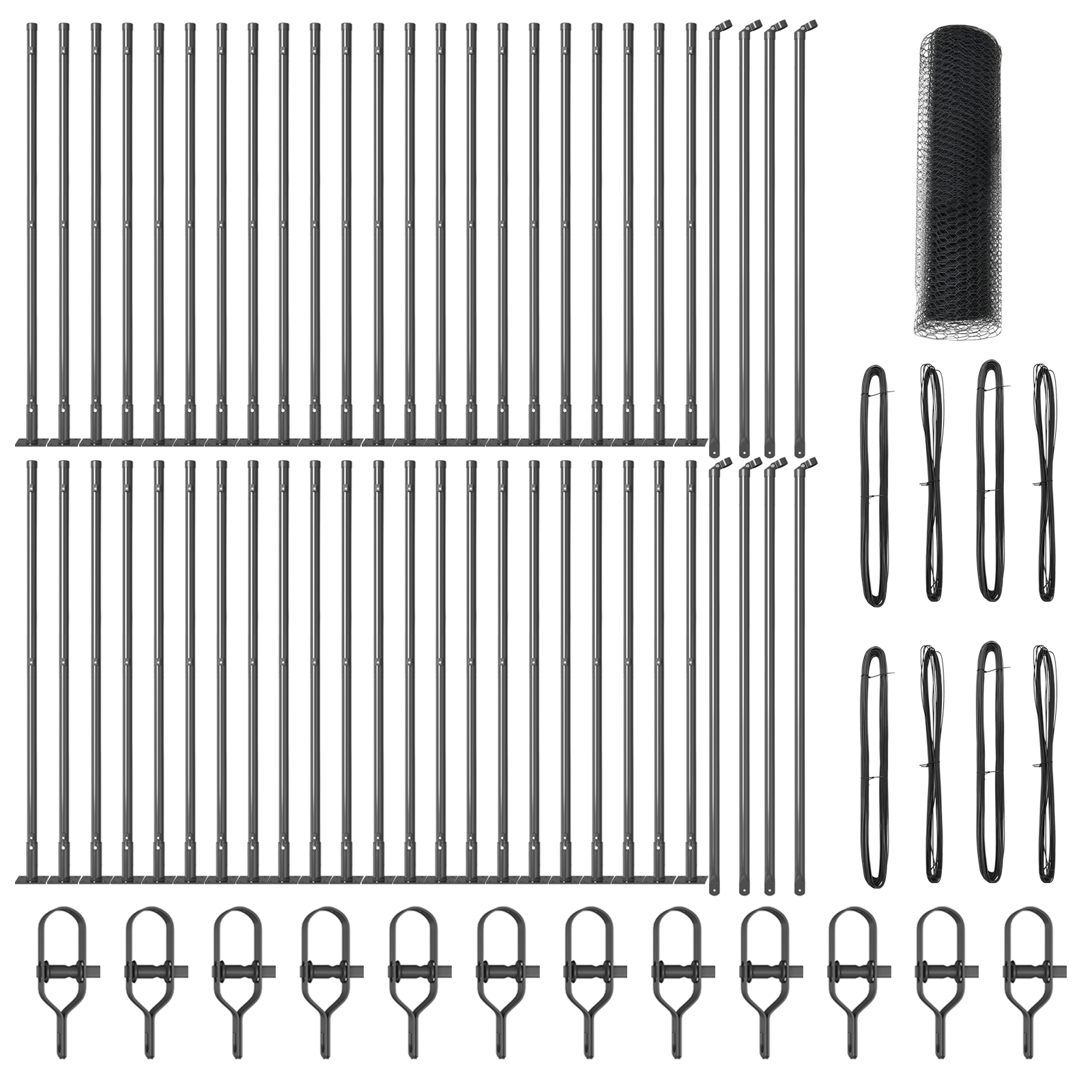 Hexagon Fence Grey 1x100 m Steel - Image 2