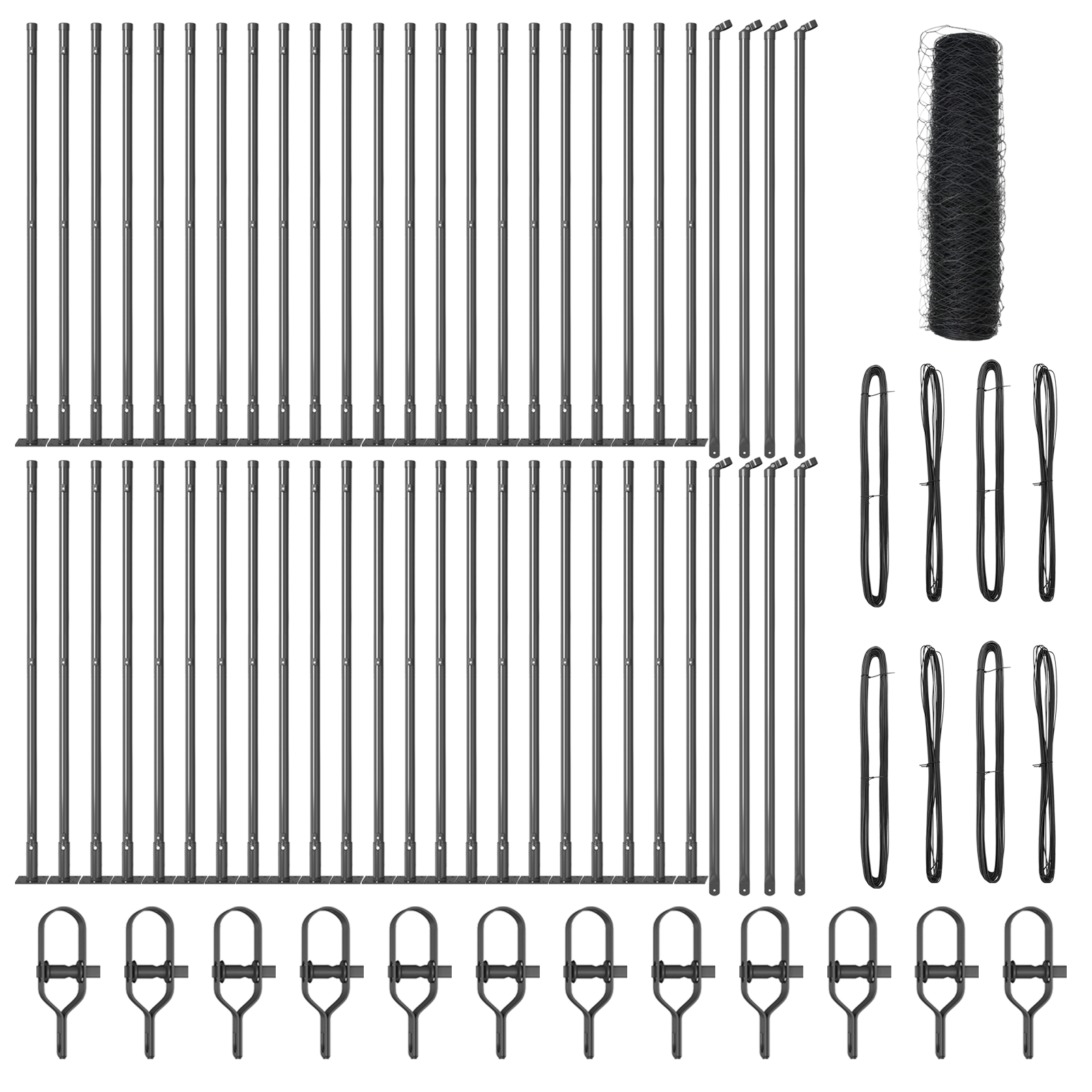 Hexagon Fence Grey 1x100 m Steel - Image 2