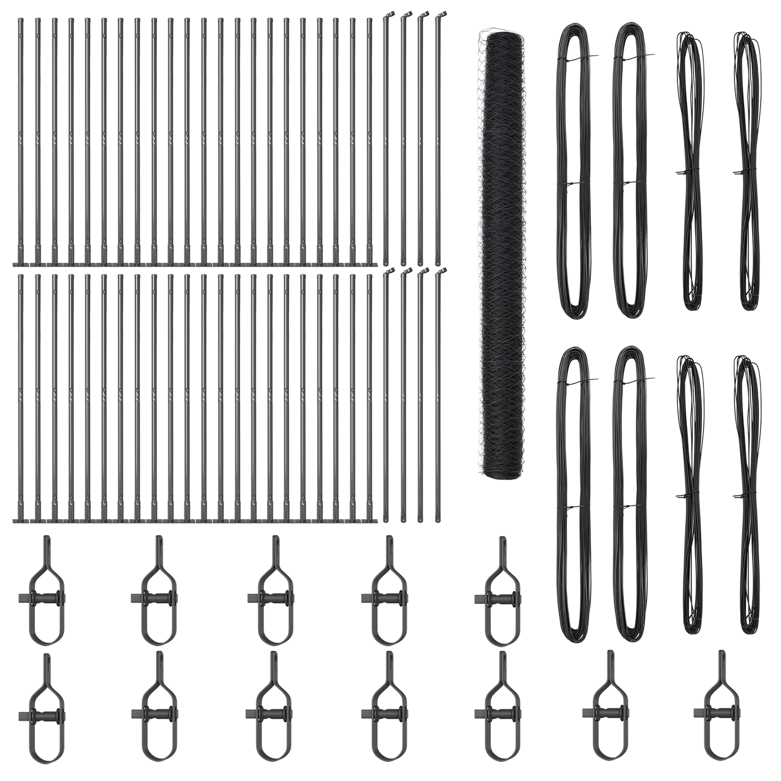 Hexagon Fence Grey 1,6x100 m Steel - Image 2