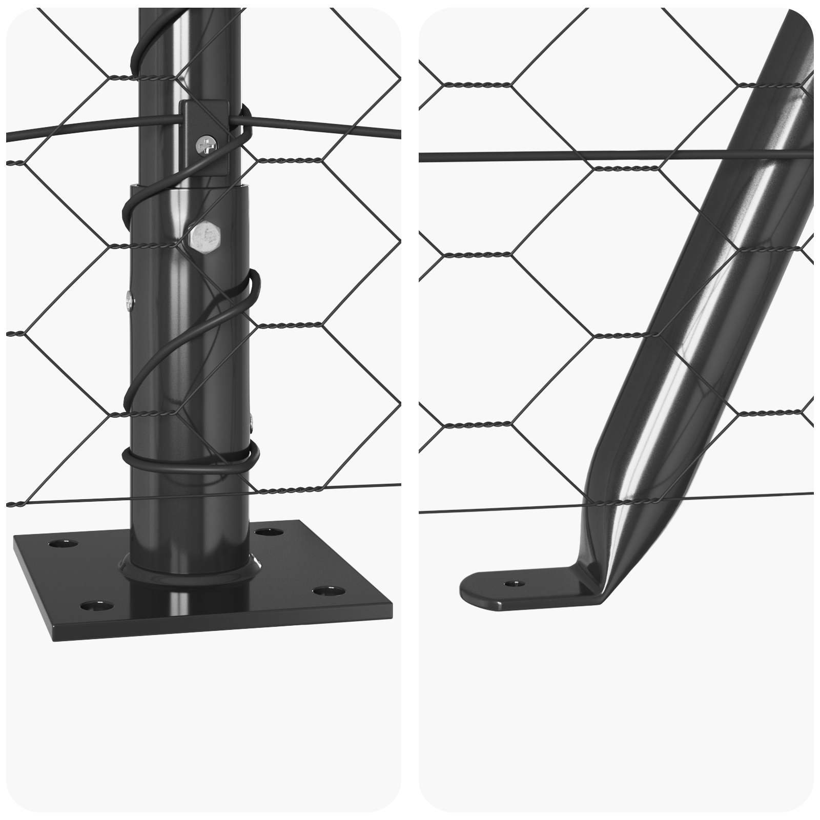 Hexagon Fence Grey 1.6 x 100 m Steel - Image 8