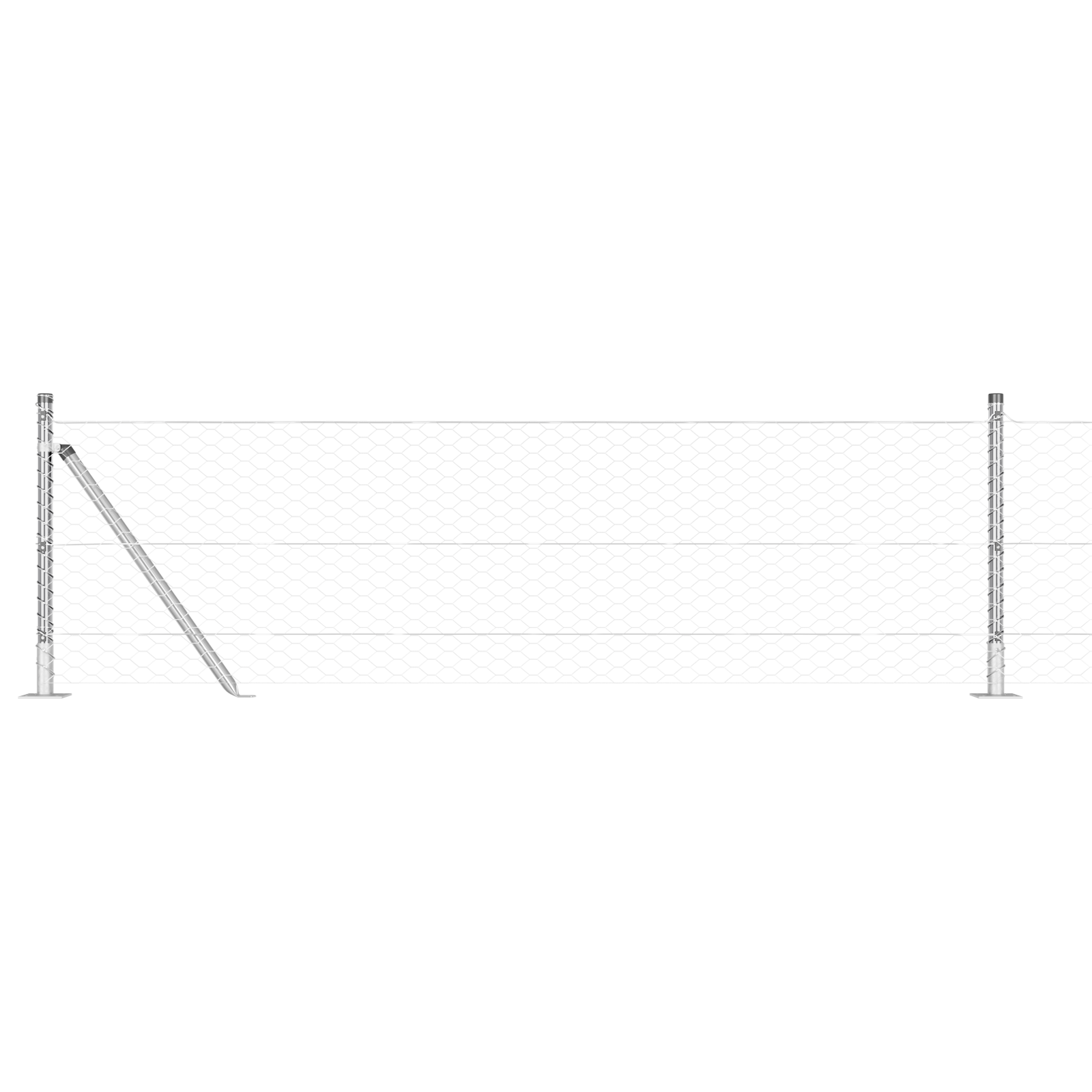 Hexagon Fence 0.4x10 m Galvanised Steel - Image 6