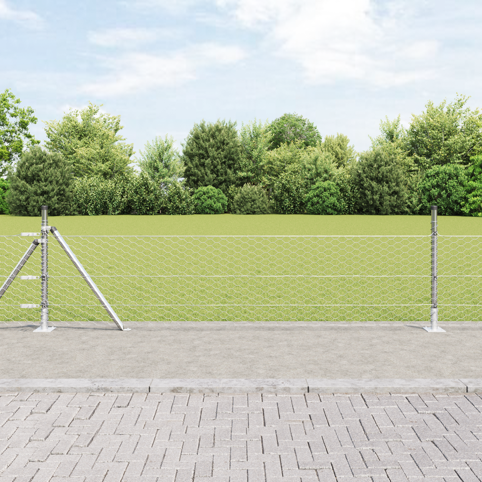 Hexagon Fence 0.5x10 m Galvanised Steel