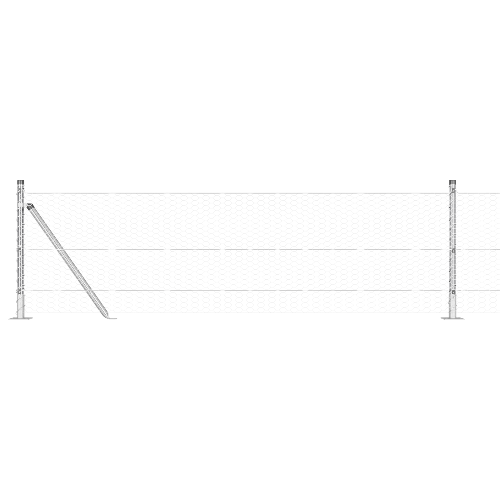 Hexagon Fence 0.6x10 m Galvanised Steel - Image 6