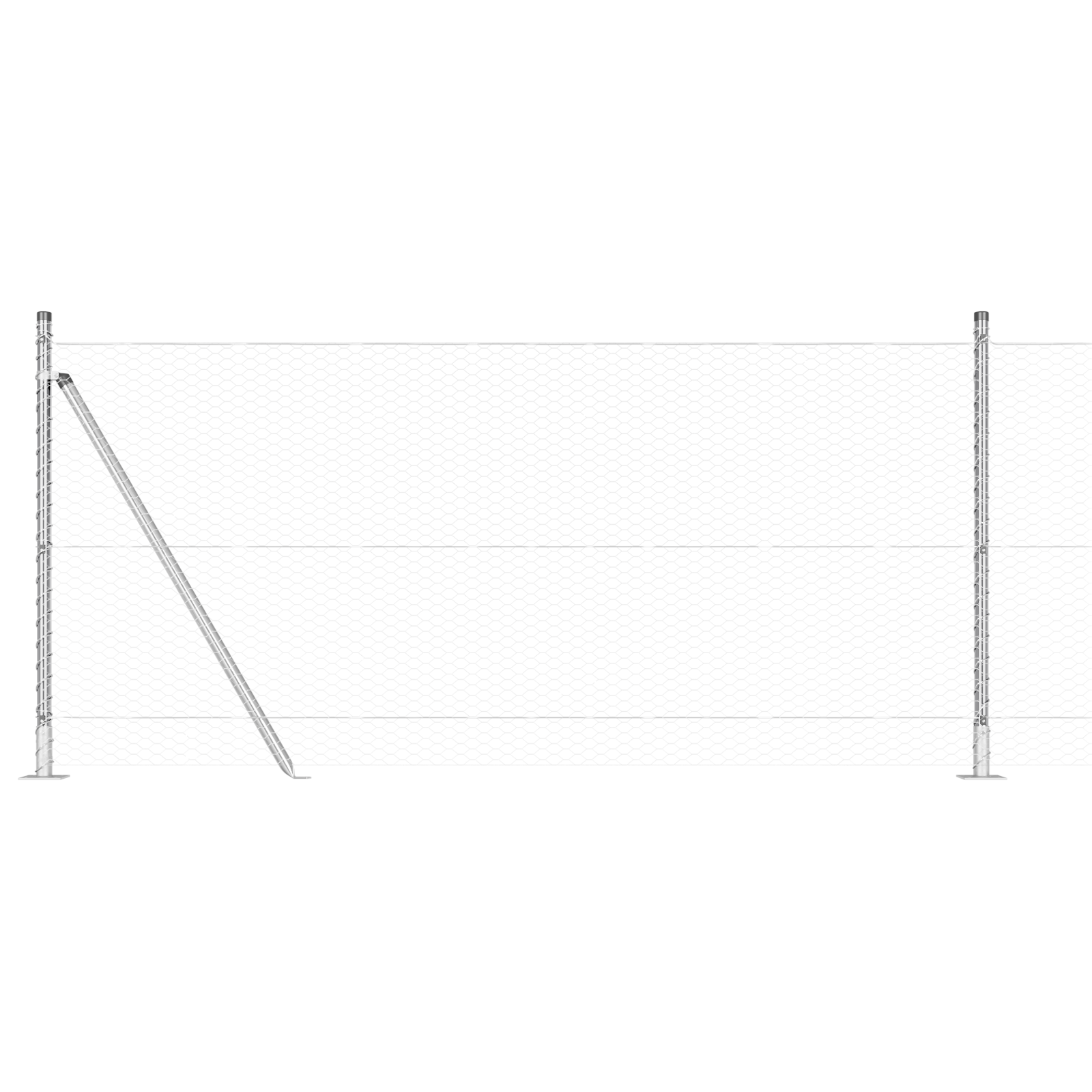 Hexagon Fence 0.8x10 m Galvanised Steel - Image 6