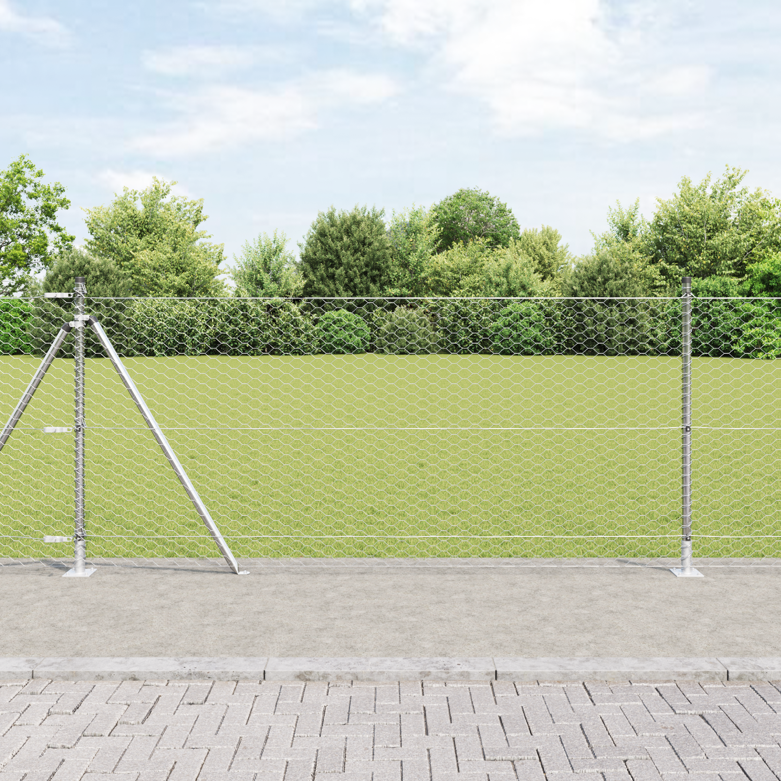Hexagon Fence 1x10 m Galvanised Steel