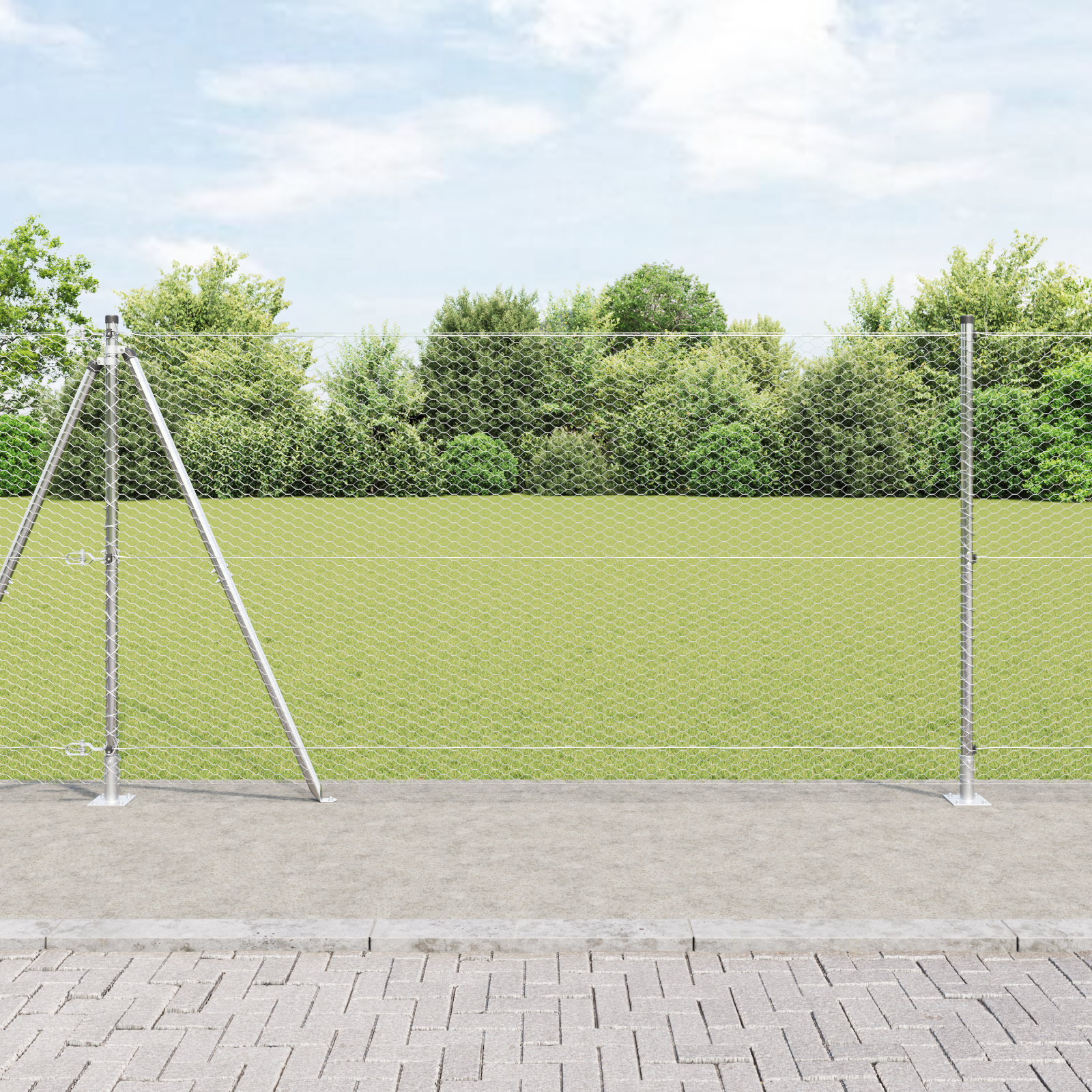 Hexagon Fence 1.2x10 m Galvanised Steel